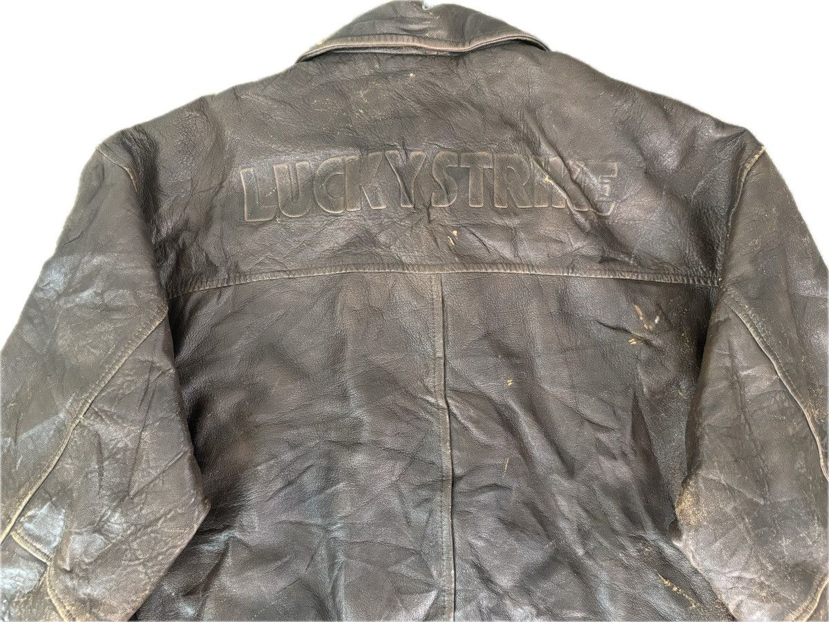 Avirex VINTAGE LUCKY STRIKE LEATHER JACKET BOMBER STYLE SIZE L Size US L / EU 52-54 / 3 - 7 Thumbnail