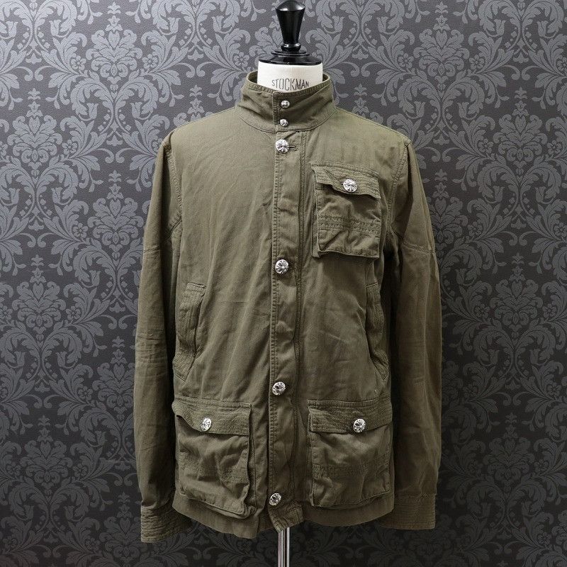 image of Chrome Hearts Military Jacket in Khaki, Men's (Size Medium)