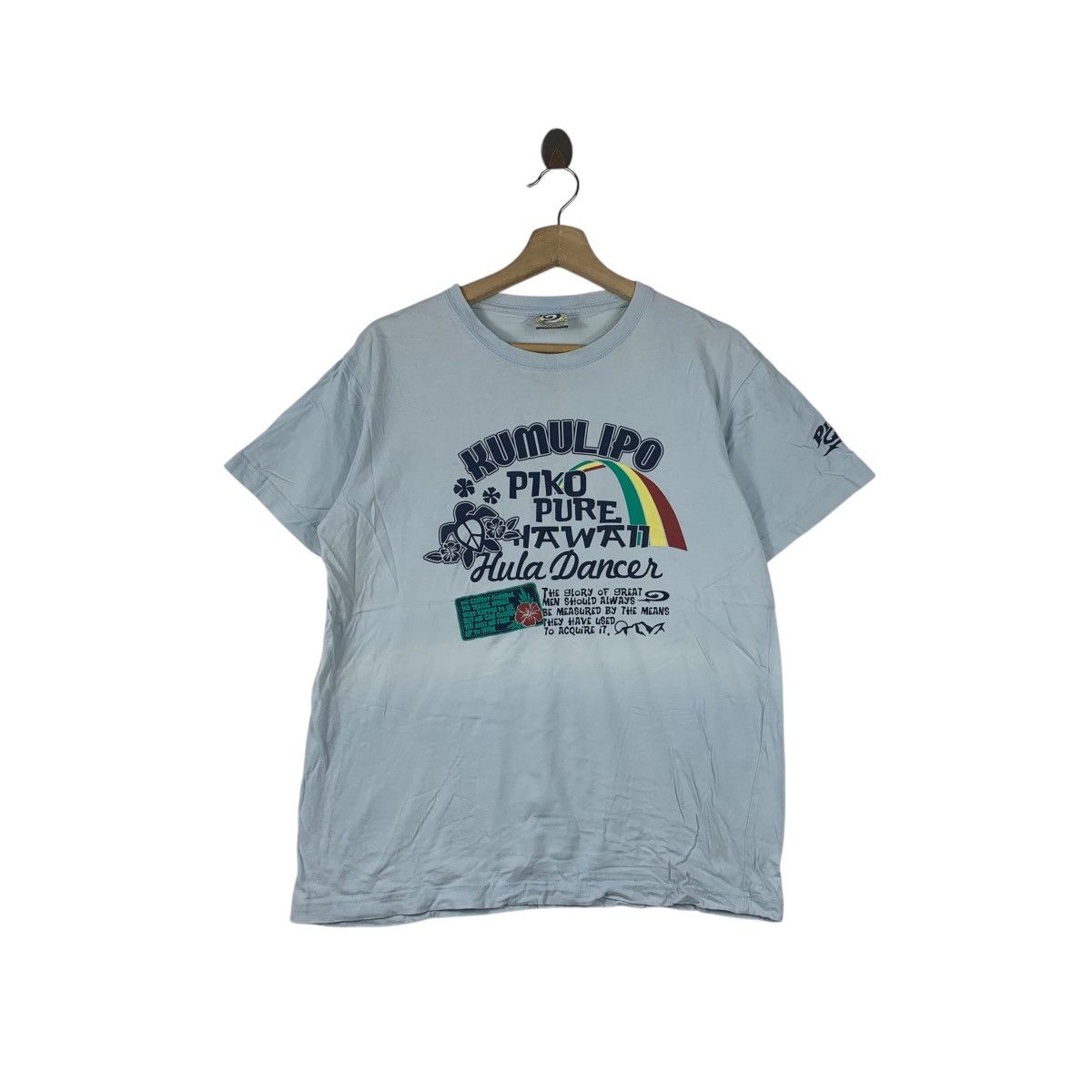 Vintage Vintage PIKO HAWAII KUMULIPO Hula Dancer Sun Faded Tee Shirt Size US L / EU 52-54 / 3 - 1 Thumbnail