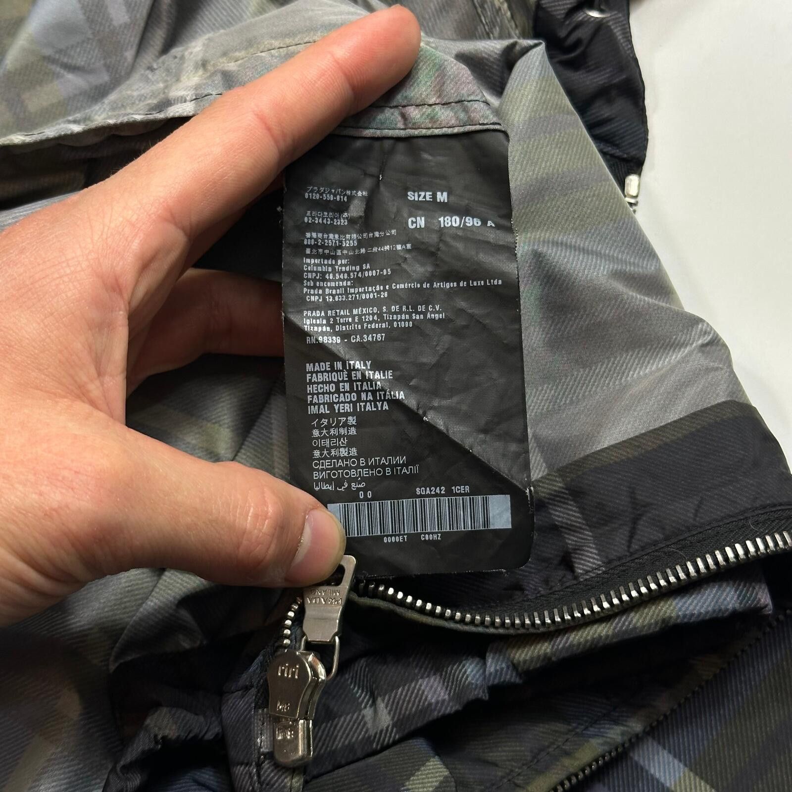 Prada Prada 2011 SAMPLE Shadow Plaid Nylon-PU Windbreaker - M/L Size US M / EU 48-50 / 2 - 6 Thumbnail