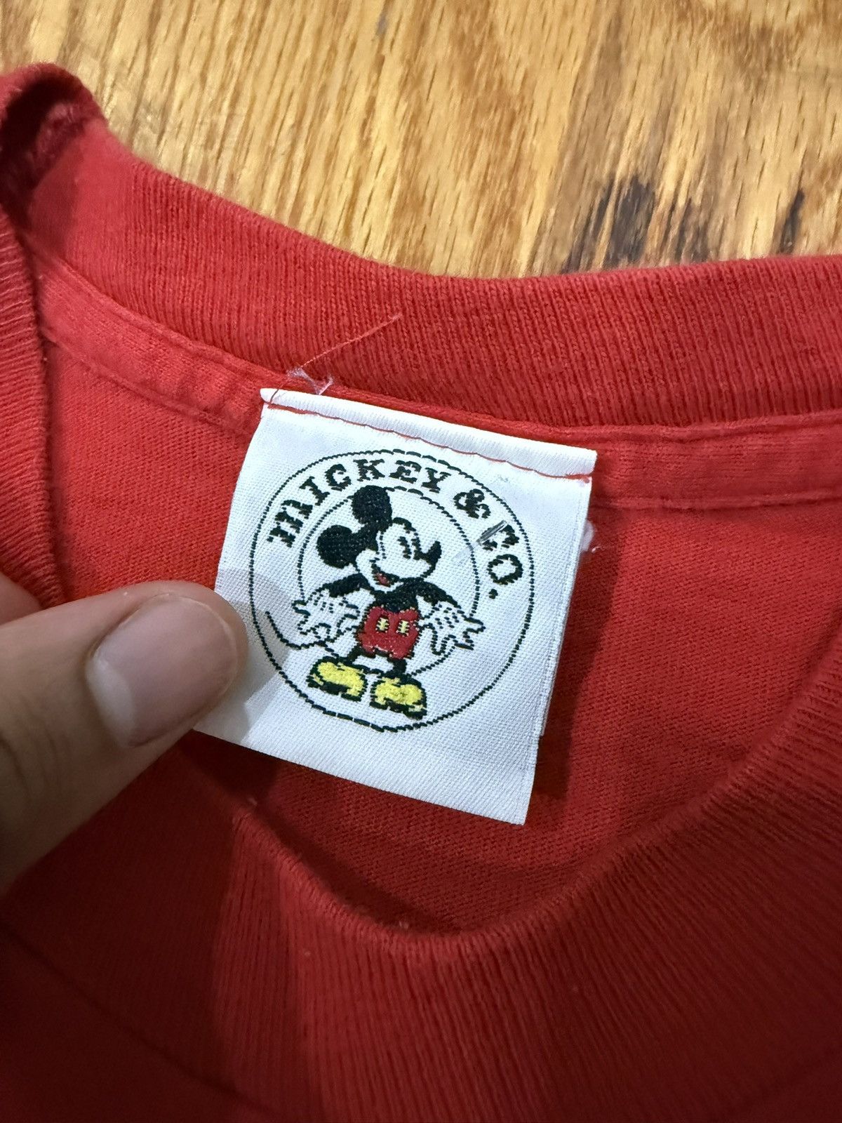 Vintage Vintage Red Mickey Front and Back Tee Size US L / EU 52-54 / 3 - 6 Thumbnail