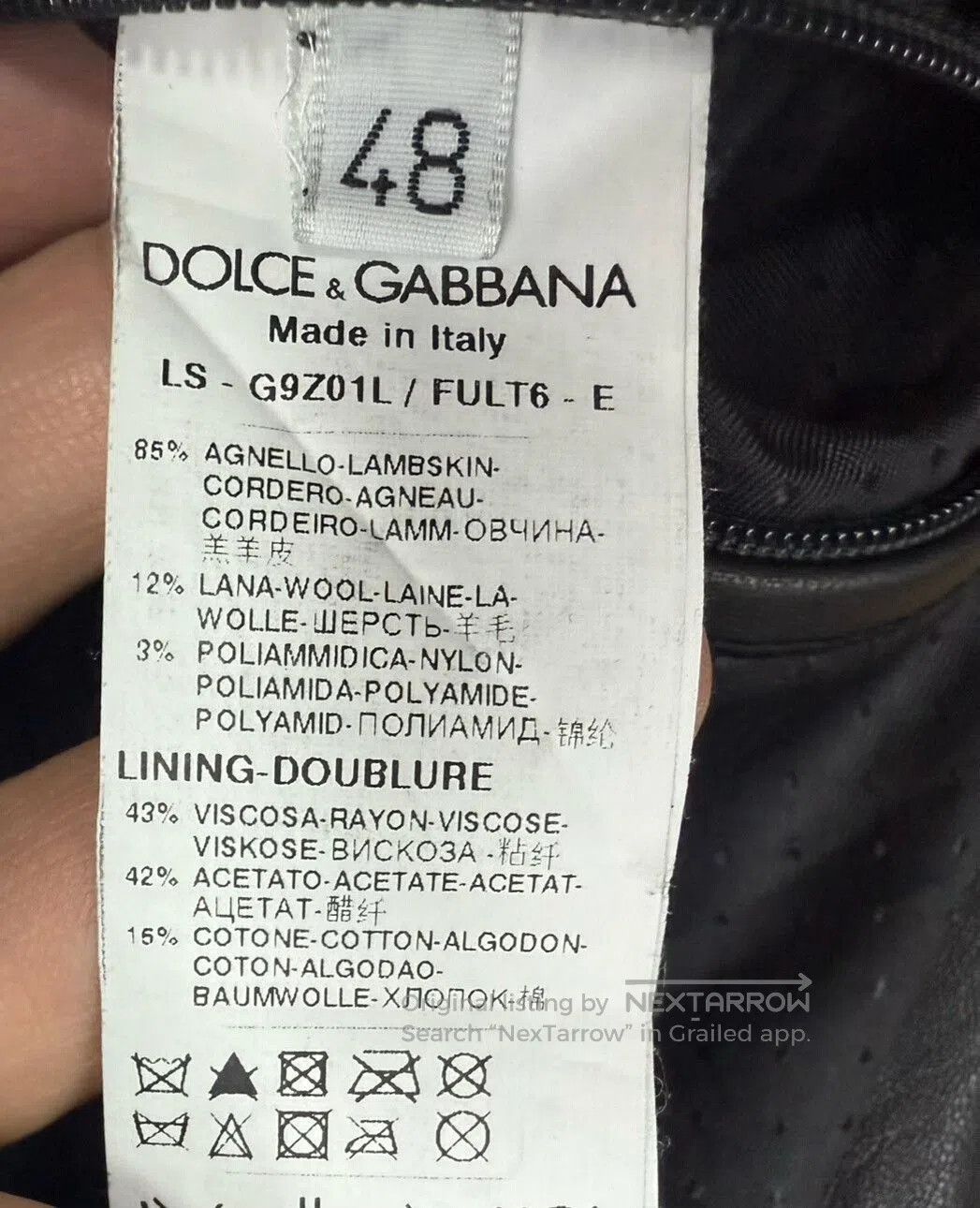 Dolce & Gabbana Dolce & Gabbana Men's Leather Jacket. Size US M / EU 48-50 / 2 - 5 Thumbnail