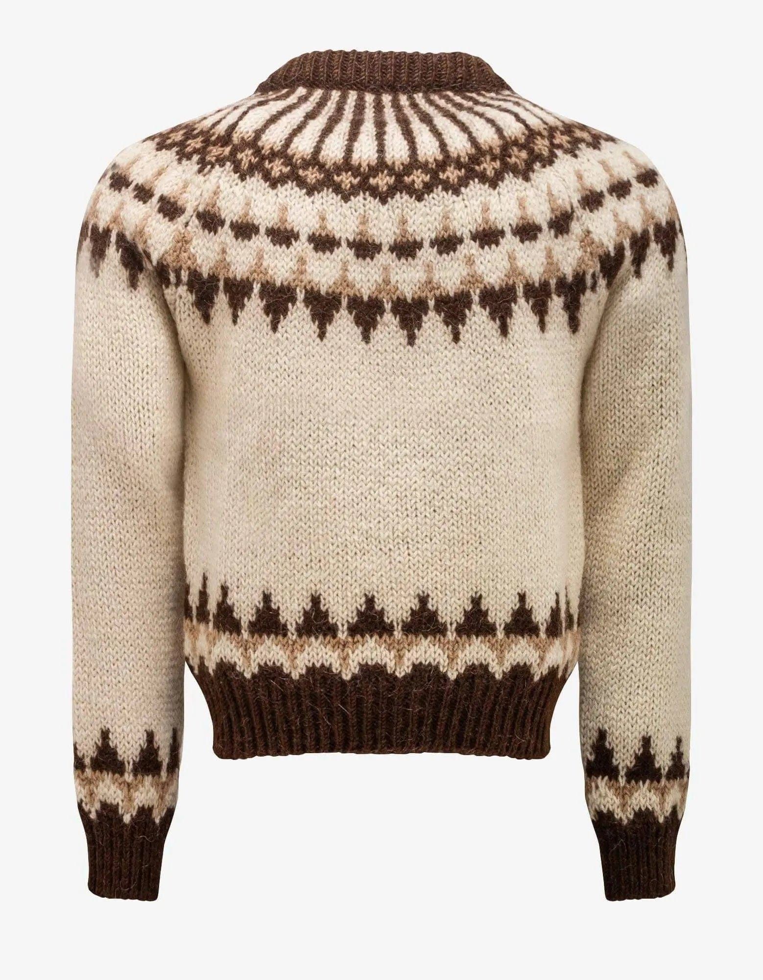 Saint Laurent Paris Saint Laurent Beige Fair Isle Wool & Mohair Sweater Size US XXL / EU 58 / 5 - 2 Thumbnail