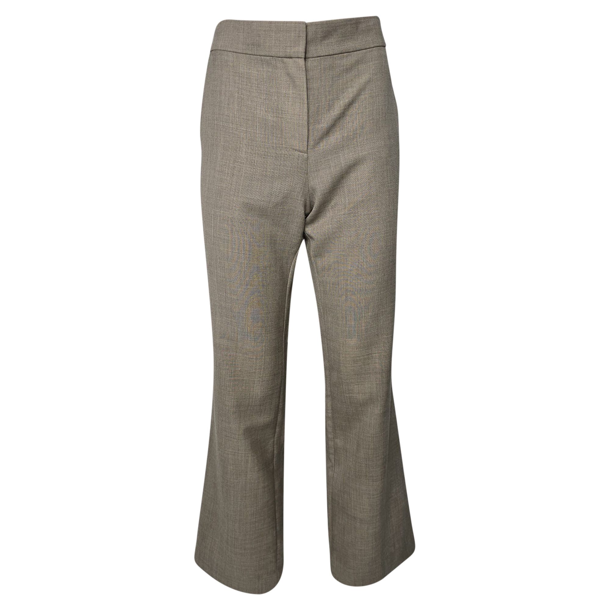 The Row The Row High-Rise Flared Trousers in Beige Wool Size 27" / US 4 / IT 40 - 1 Thumbnail