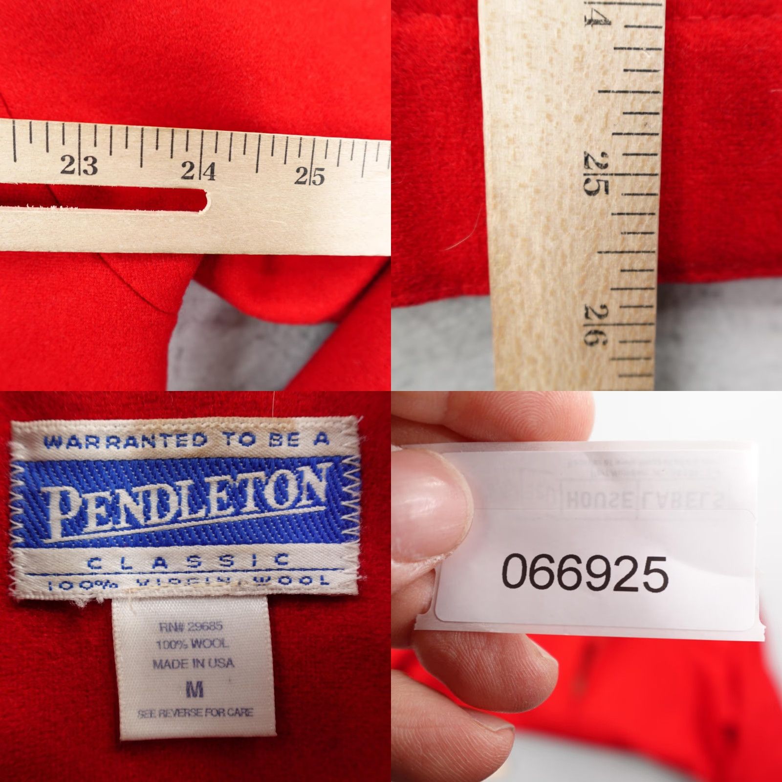 Pendleton Vintage Pendleton Jacket Womens Medium Red Wool Shoulder Pads Coat Zip Up 80s Size M / US 6-8 / IT 42-44 - 8 Thumbnail