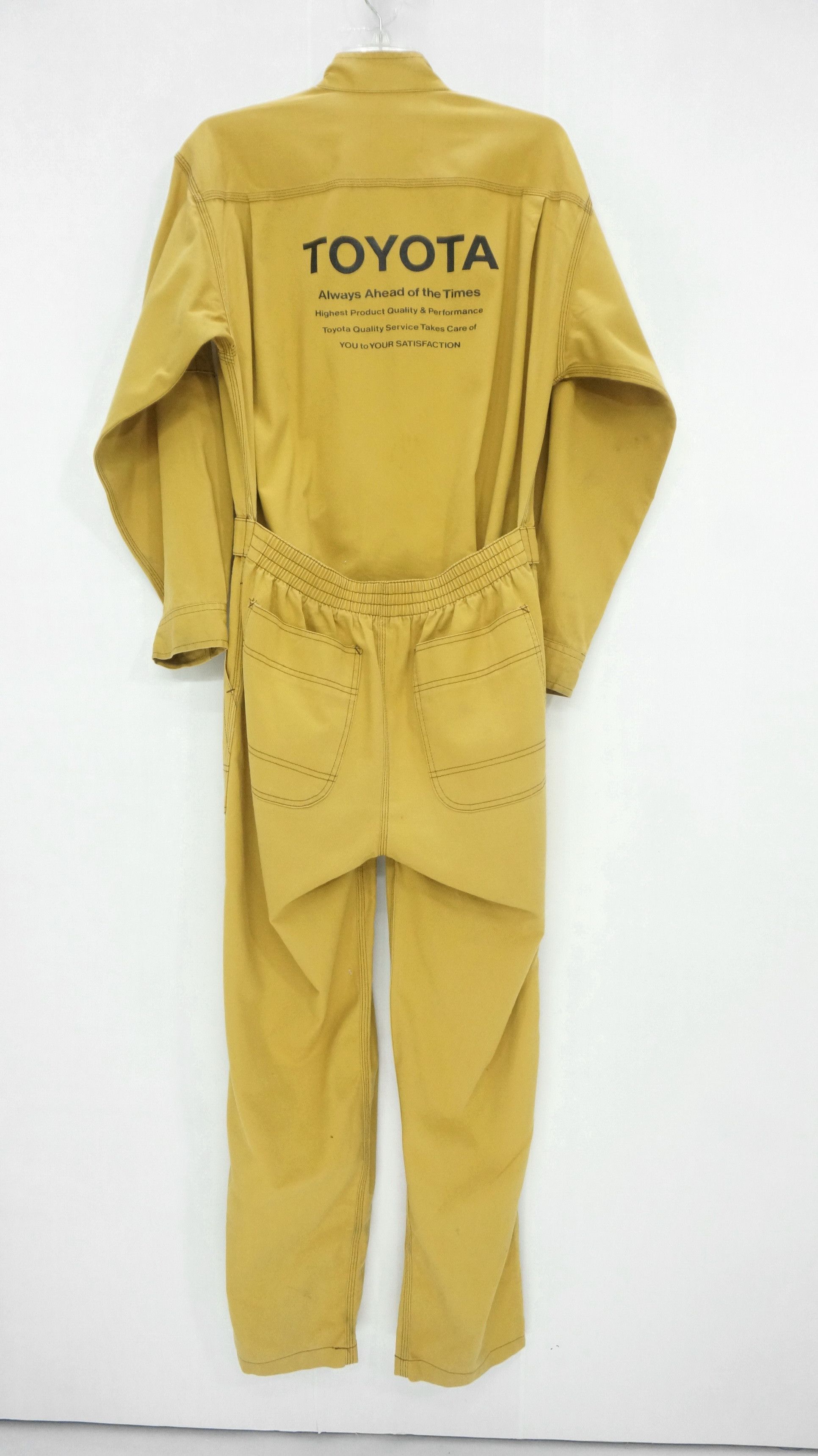 Japanese Brand Vintage TOYOTA Mustard Uniform coverall Size US 31 - 1 Thumbnail