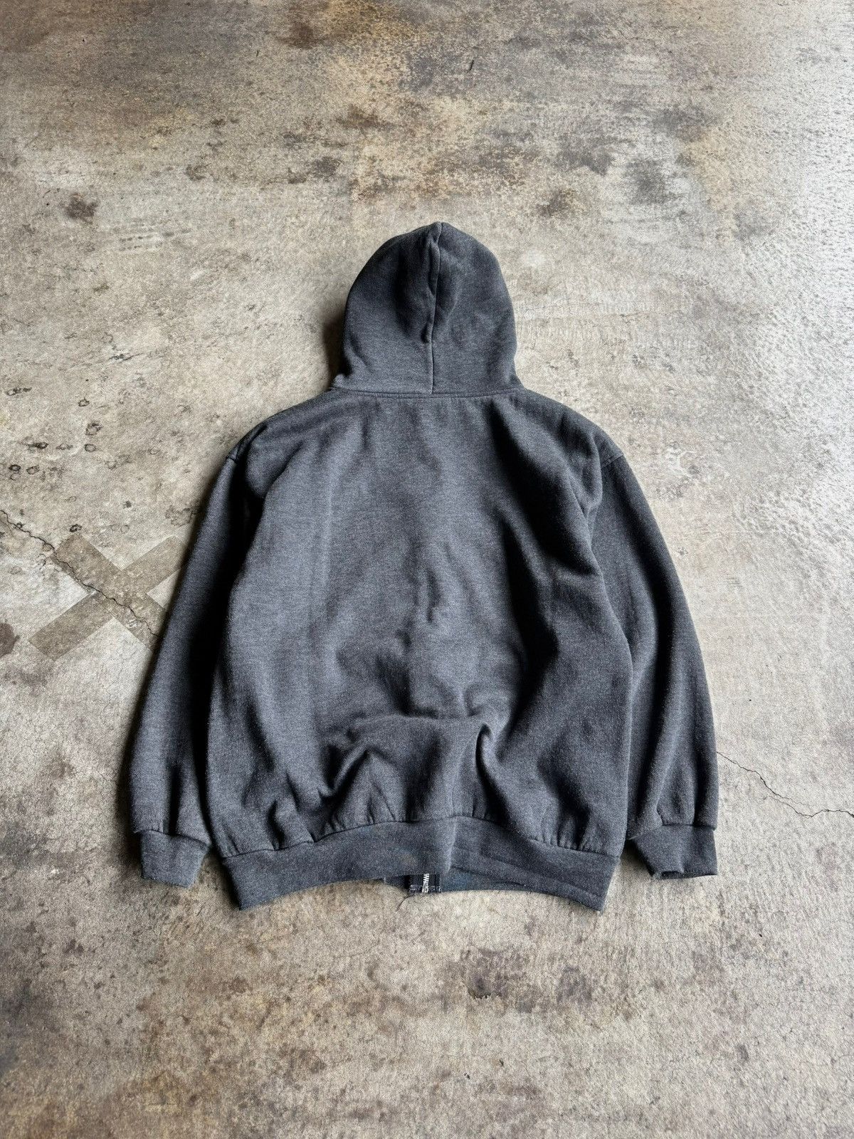 Vintage Thick Vintage Streetwear Dark Grey Blank Zip Up Size US L / EU 52-54 / 3 - 4 Thumbnail