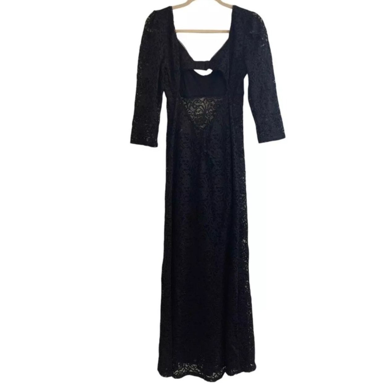 Free People New FREE PEOPLE Adored Maxi Dress LACE $198 SMALL Black Lace Size S / US 4 / IT 40 - 6 Thumbnail