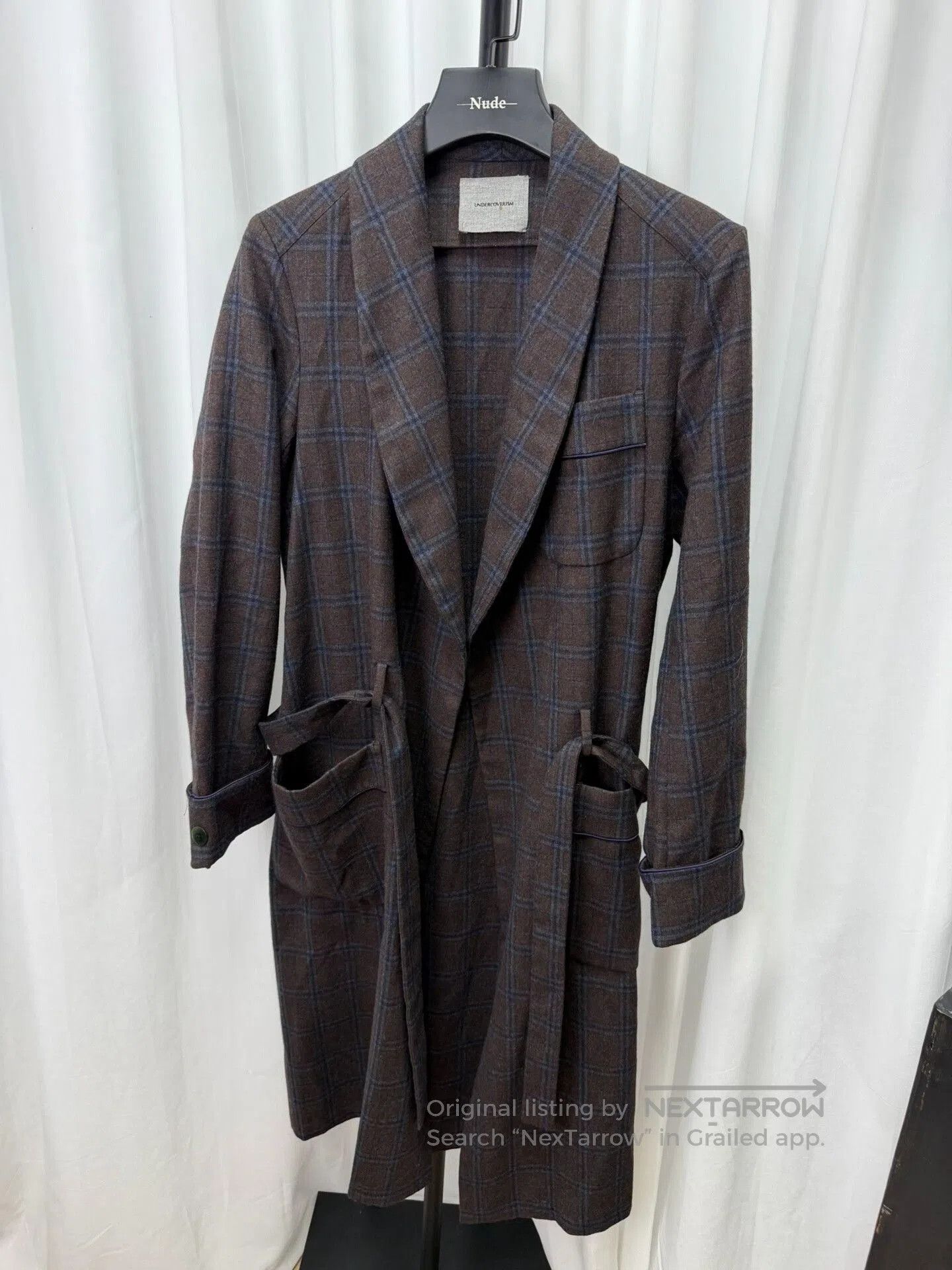 Comme des Garcons Homme Plus UNDERCOVER Wool Plaid Bathrobe Coat. Size US M / EU 48-50 / 2 - 2 Thumbnail
