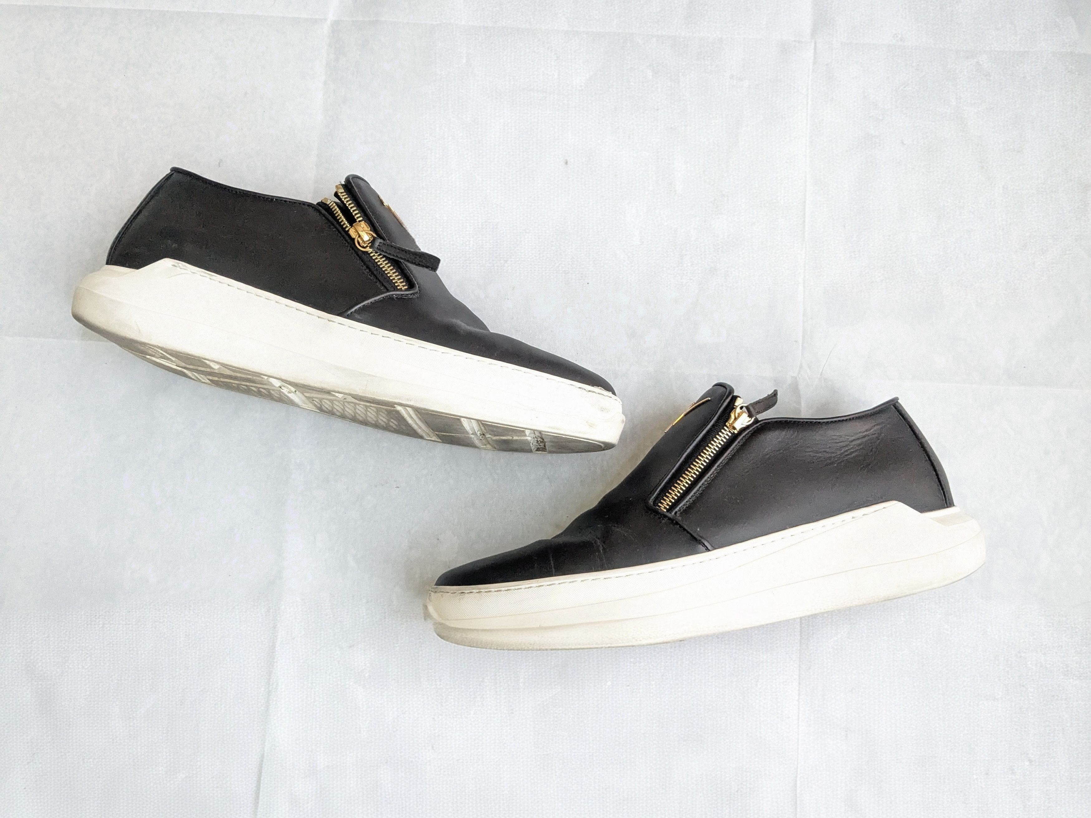 Giuseppe Zanotti Giuseppe Zanotti Sneakers Black White Gold Zip 12 45 Size US 12 / EU 45 - 4 Thumbnail