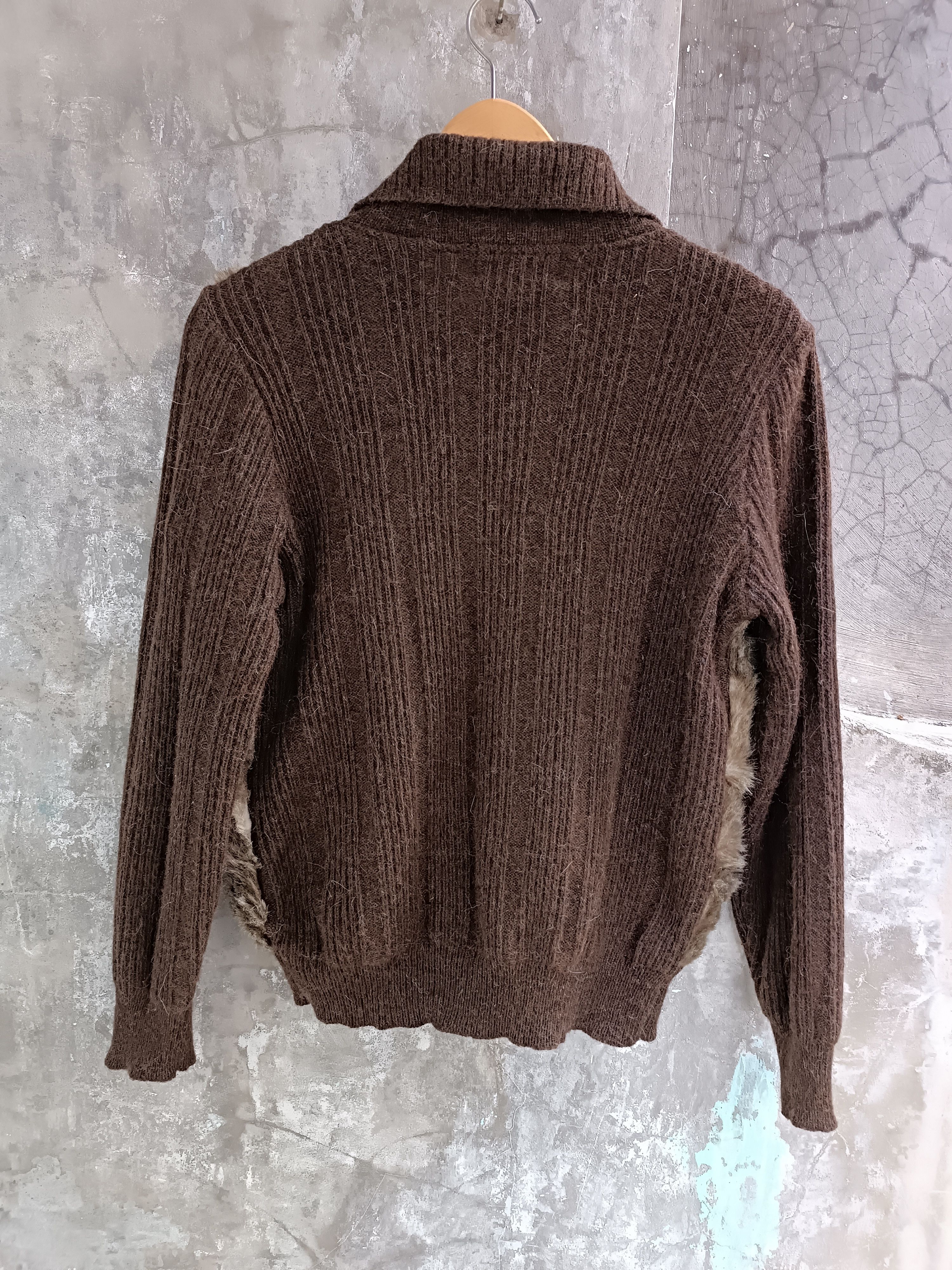 Japanese Brand VINTAGE ROVIAN WOOL FUR JACKET BROWN Size S / US 4 / IT 40 - 2 Thumbnail