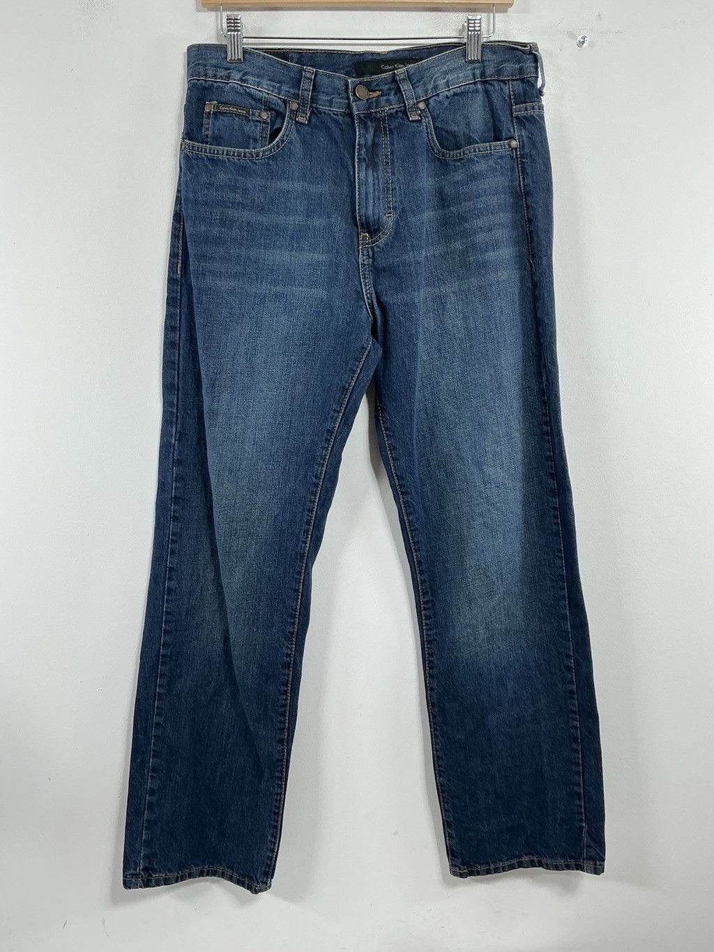 Calvin Klein Men's Calvin Klein Blue Jeans 30 Relaxed Straight Easy Fit Size US 30 / EU 46 - 1 Thumbnail
