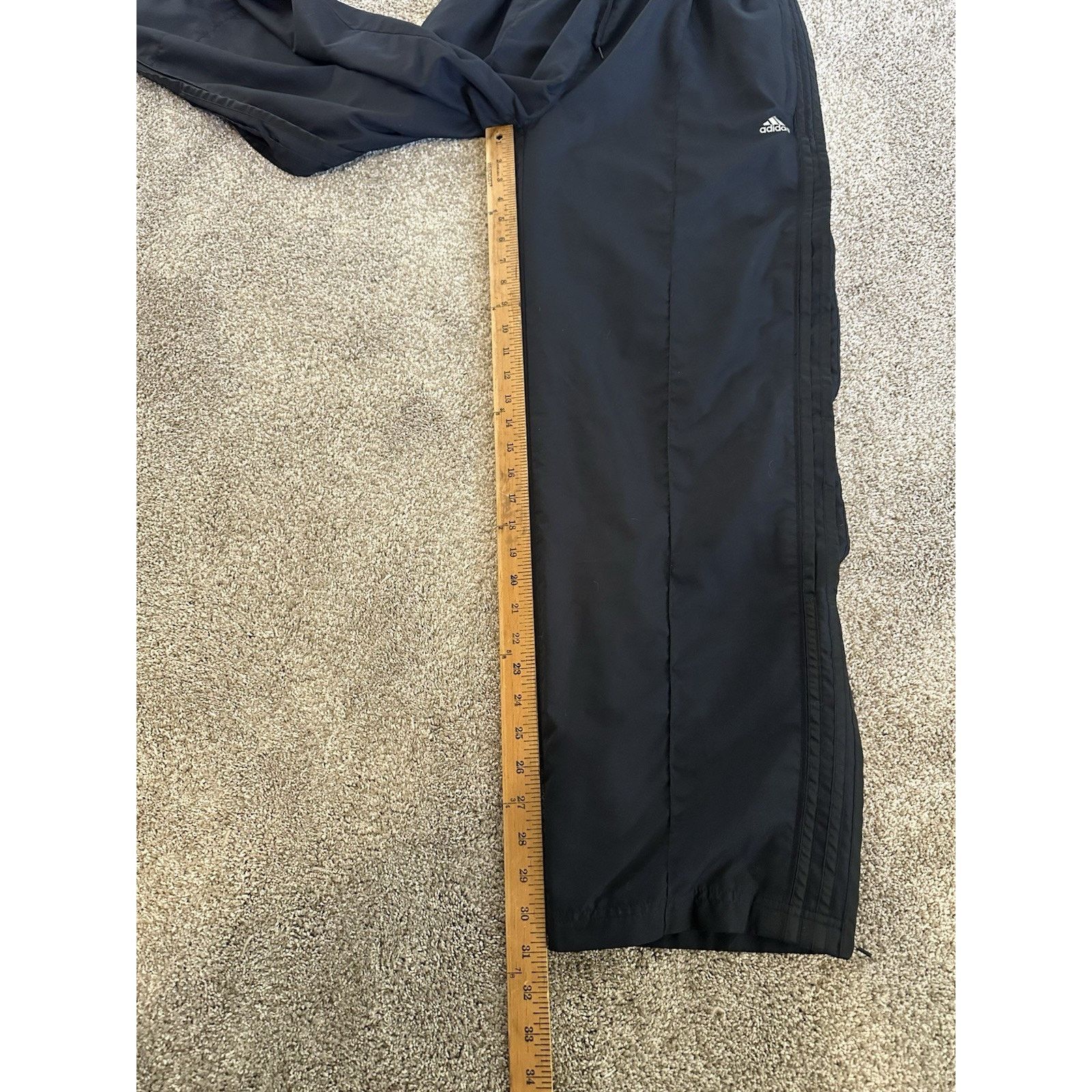 Adidas Vintage Y2K Adidas Pants Men Medium Black Windbreaker Size US 31 - 3 Thumbnail