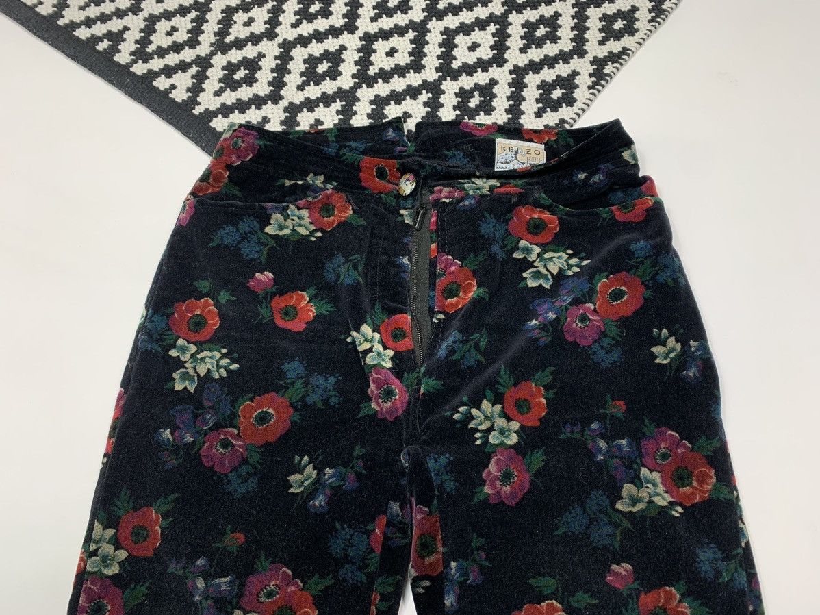 Kenzo Kenzo Vilvet Flowers Pant Vintage 80s Made In France Size 26" / US 2 / IT 38 - 2 Thumbnail