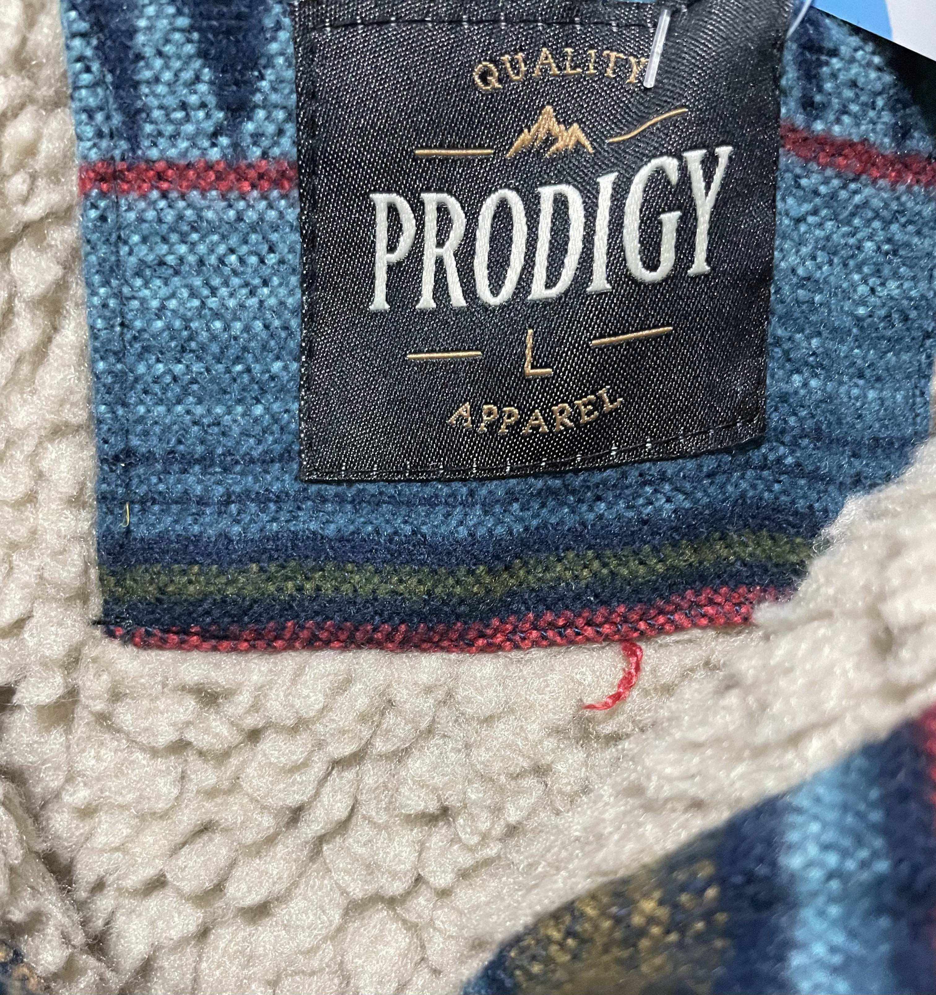 Vintage Prodigy Aztec Hooded Jacket Blue Southwestern Size US L / EU 52-54 / 3 - 3 Thumbnail