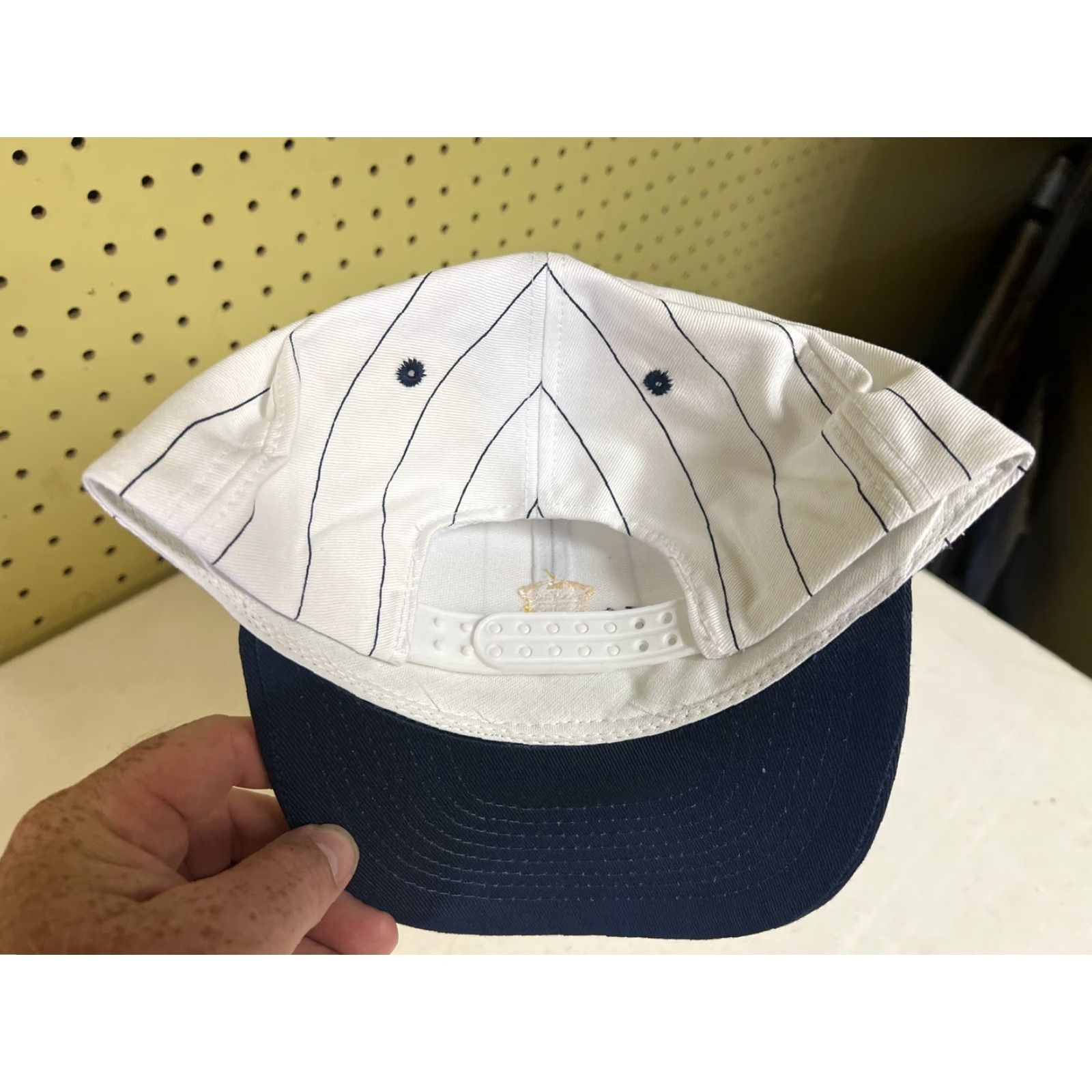 Vintage NOs New Corona Extra Beer Pinstripe White Blue Baseball SnapBack Hat Cap NY Mens Adjustable White Striped Beer Size ONE SIZE - 2 Thumbnail