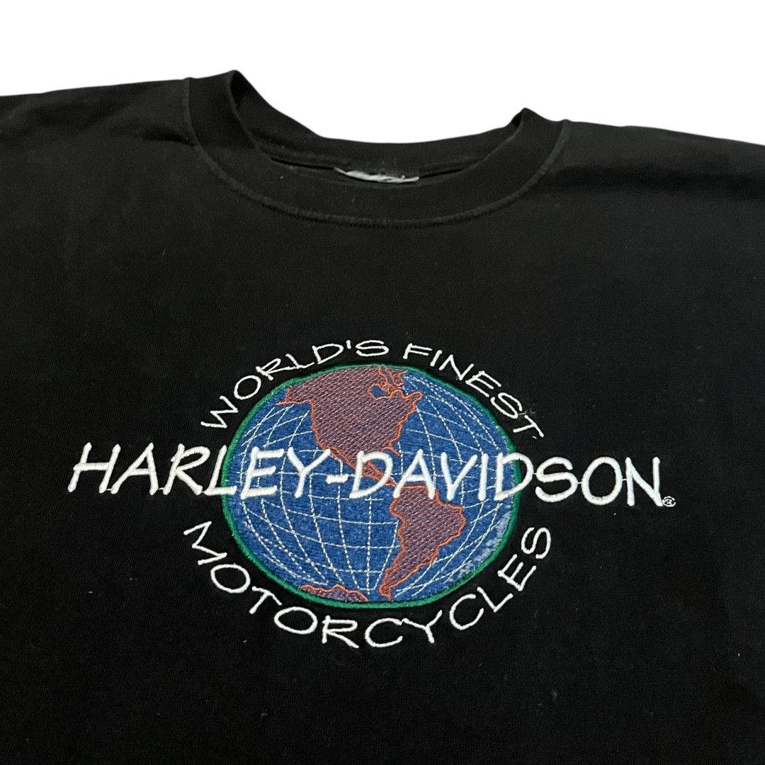 Harley Davidson × Vintage VINTAGE Harley Davidson Embroidered Logo T Shirt Size US L / EU 52-54 / 3 - 2 Thumbnail
