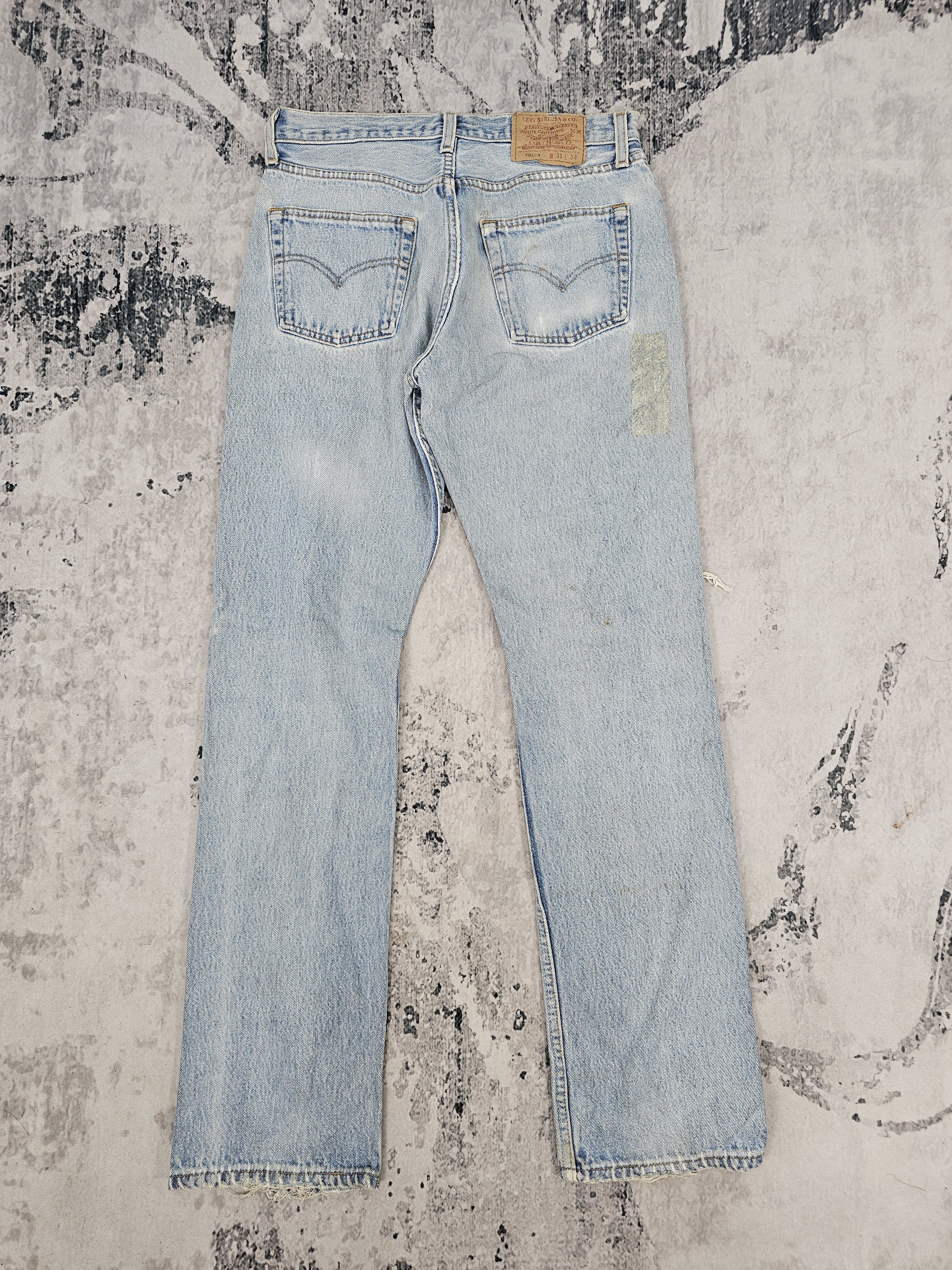 Levi's Vtg 90's LEVIS 501 XX Sun Faded Distressed Jeans L0438 Size US 31 - 4 Thumbnail