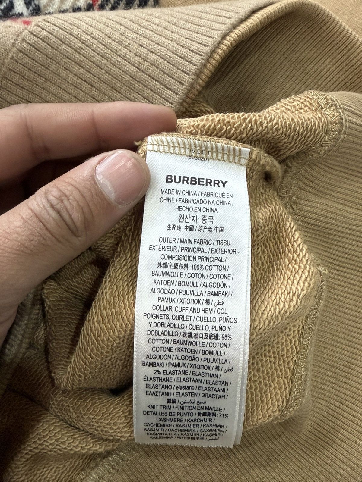 Burberry Burberry Monogram Motif Check Panel Sweatshirt Size US M / EU 48-50 / 2 - 15 Thumbnail