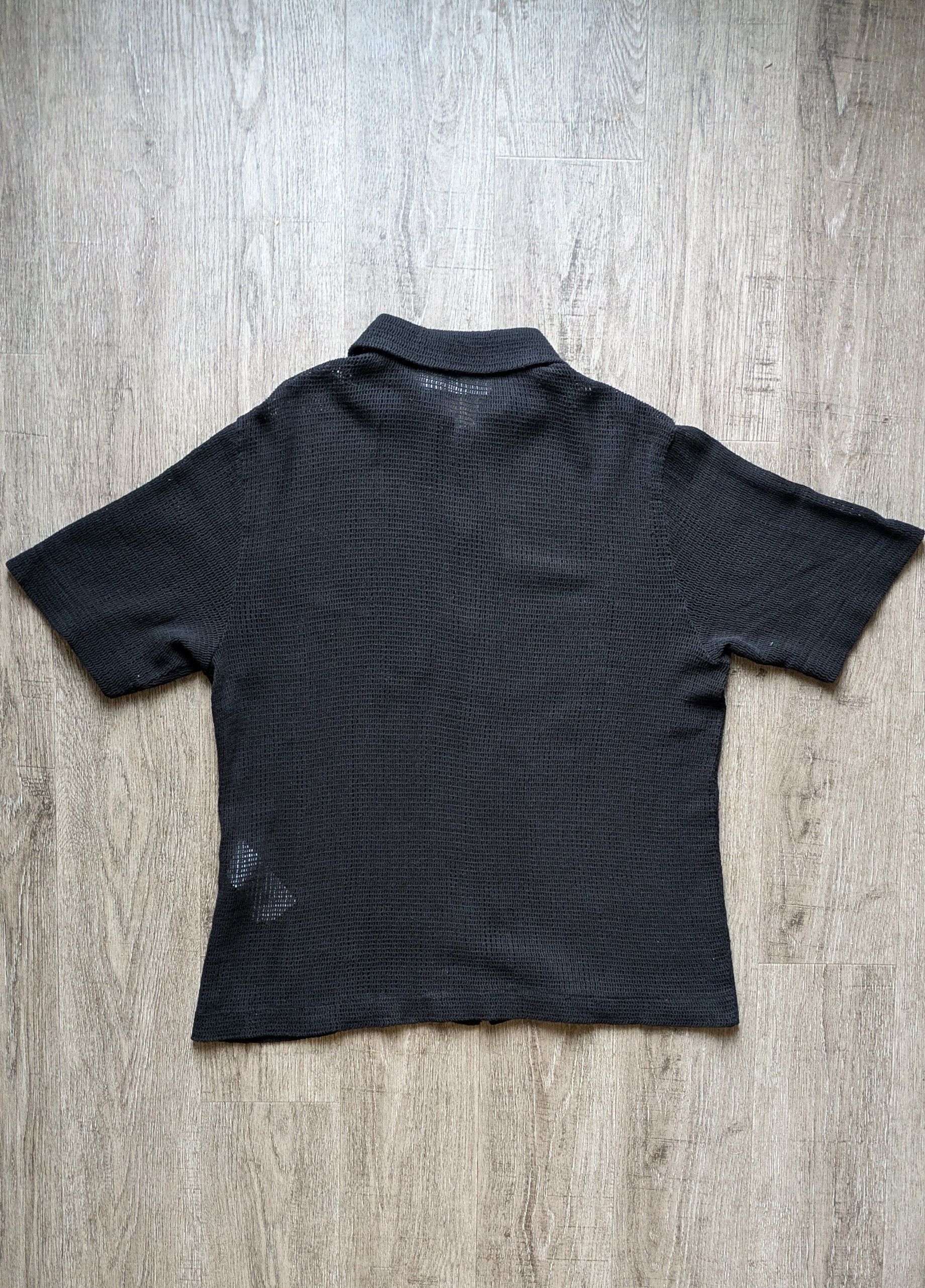 1017 ALYX 9SM SS24 Wax Appliqué Black Knit Shirt Size US S / EU 44-46 / 1 - 3 Thumbnail