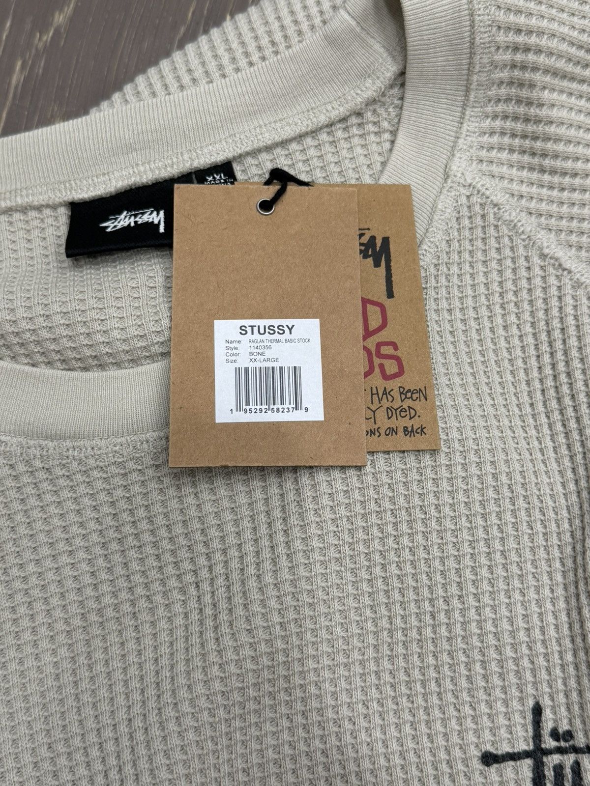 Stussy Stussy Raglan Thermal (Bone) Size US XXL / EU 58 / 5 - 4 Thumbnail