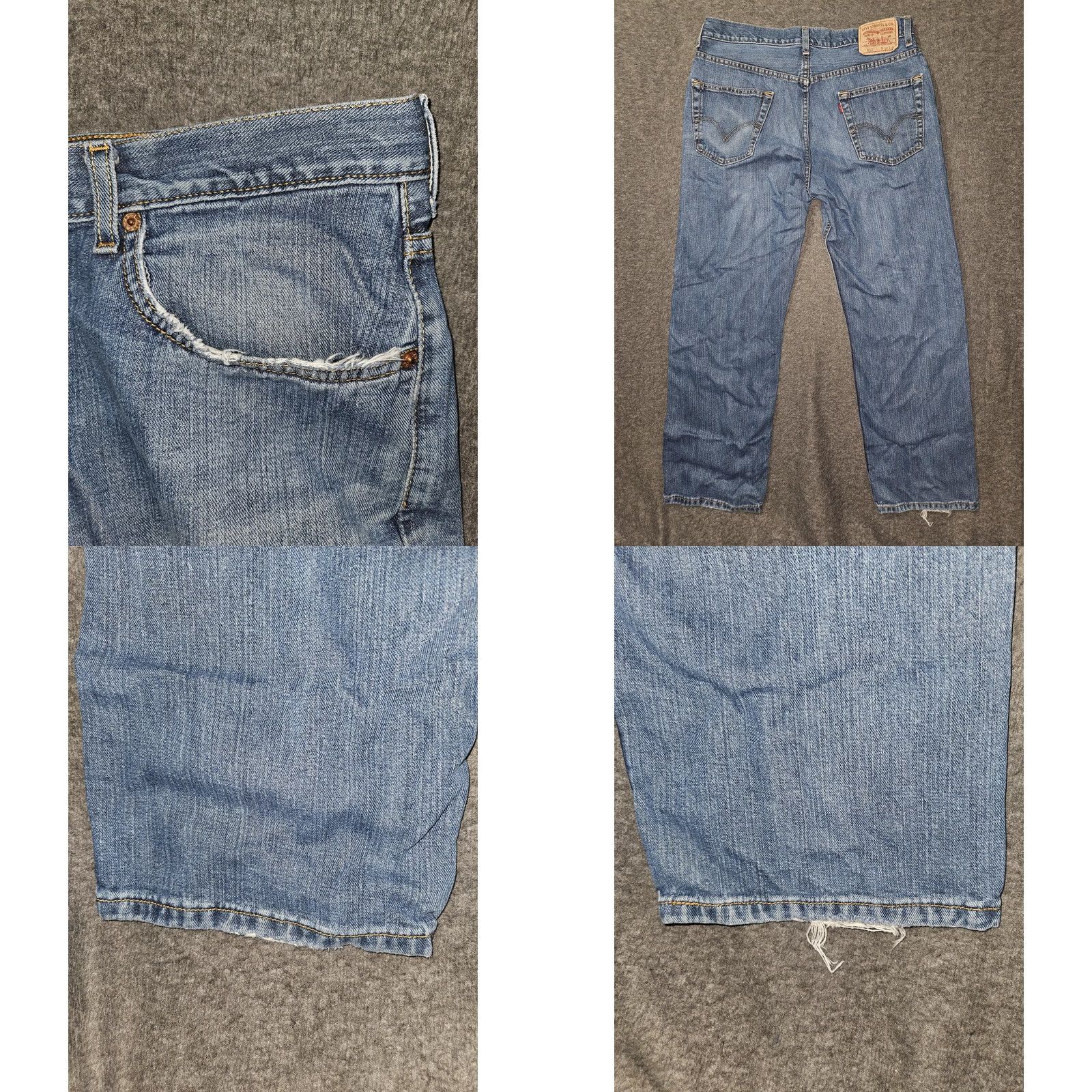 Levi's VINTAGE Levi's 559 Jeans Mens 34x30 Blue Relaxed Straight Y2K Denim Distressed Size US 34 / EU 50 - 8 Thumbnail