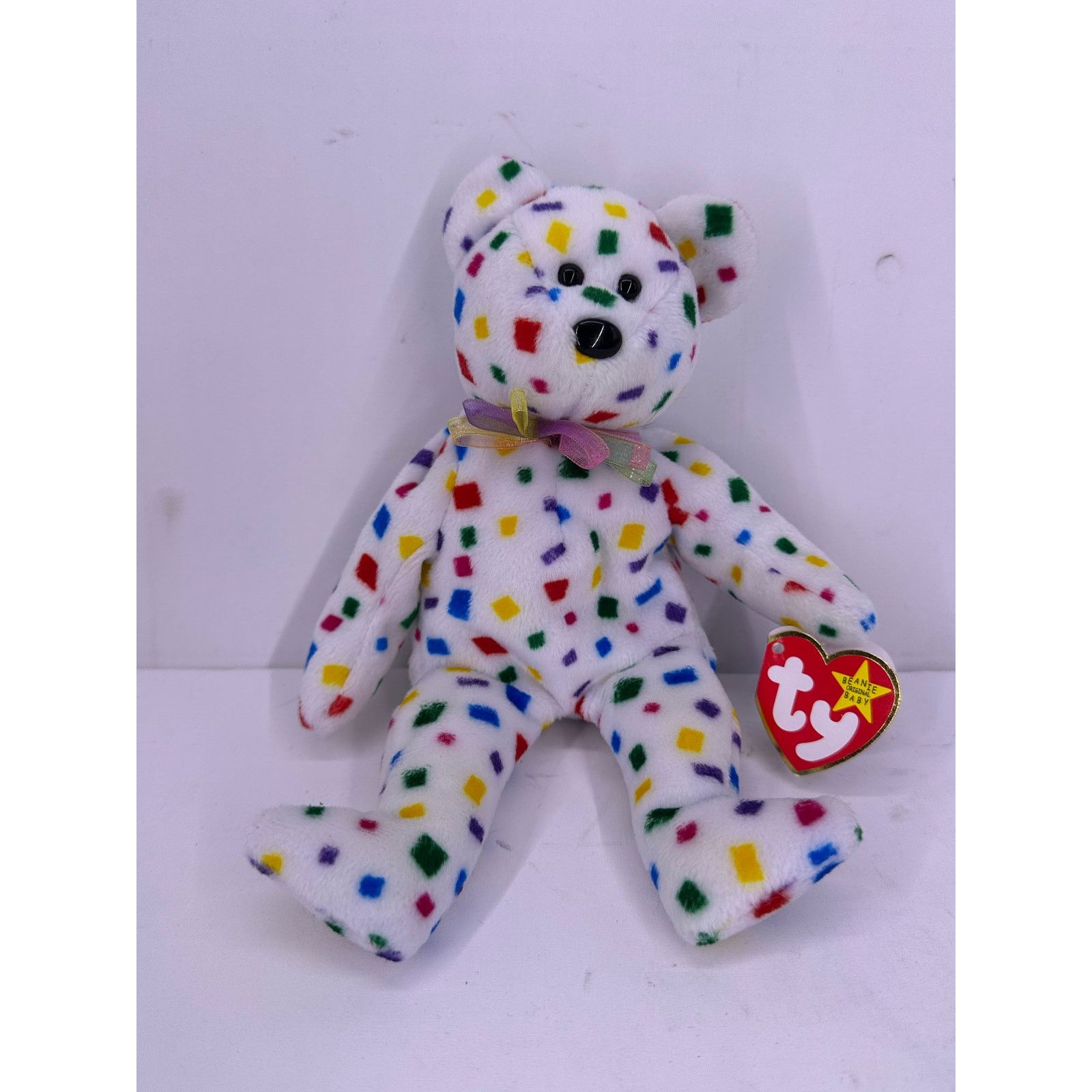 & Other Stories Vintage 1999 Ty 2K Beanie Babies Collection Confetti Bear Size ONE SIZE - 3 Thumbnail