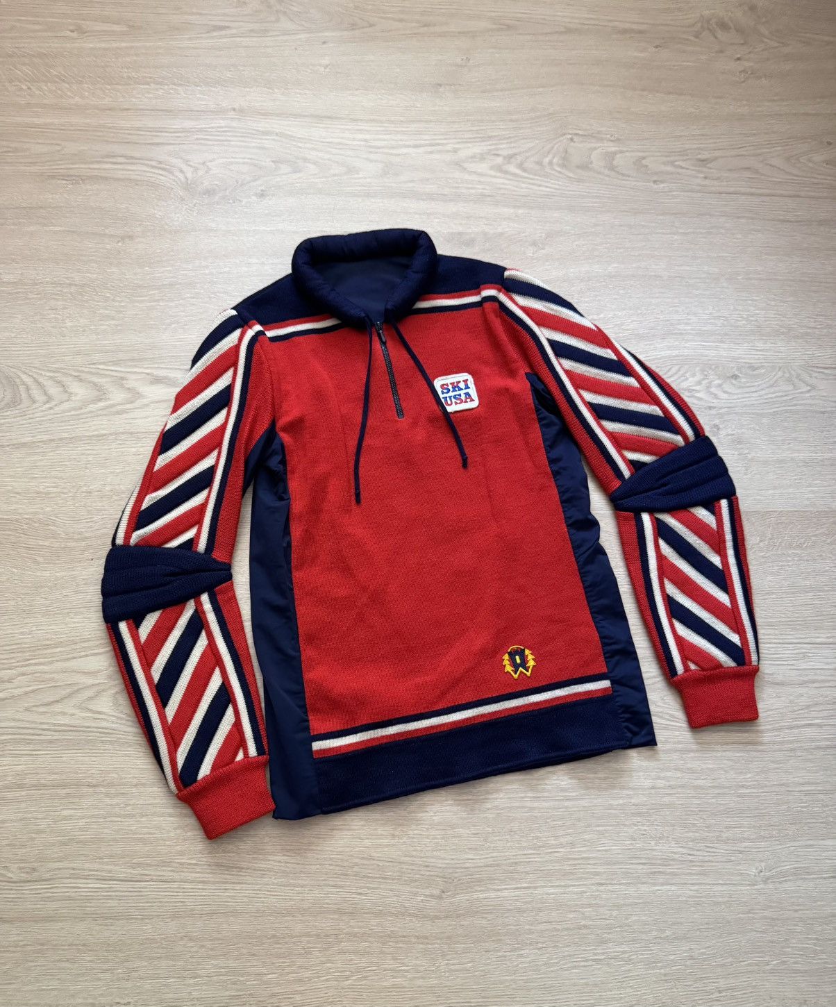 USA Olympics Vintage 70-80’s SKI USA Olympic Team Wool Thermal Sweater Size US M / EU 48-50 / 2 - 1 Thumbnail