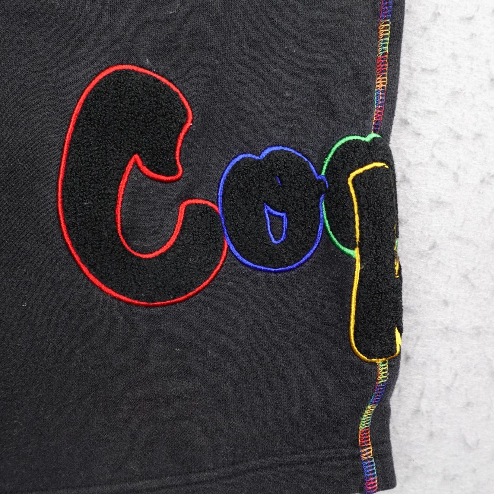 Vintage Cookies SF Shorts Mens Large Black Sweats Rainbow Logo Joggers Cannabis Stoner Size US 33 - 3 Thumbnail