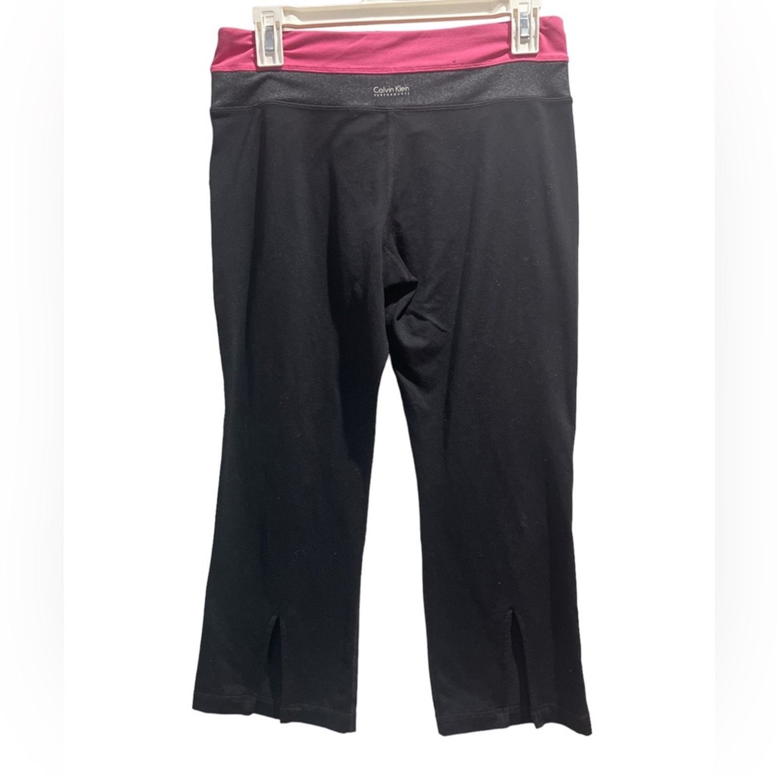 Calvin Klein CALVIN KLEIN Quick Dry Performance Crop Leggings Sz S Size 23" - 2 Thumbnail