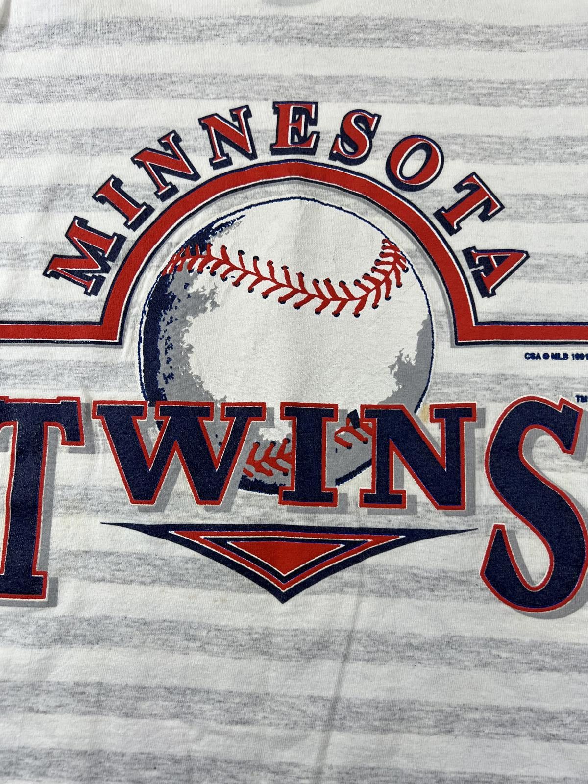 C&A Vintage Minnesota Twins Striped T-Shirt 1991 Size US S / EU 44-46 / 1 - 2 Thumbnail