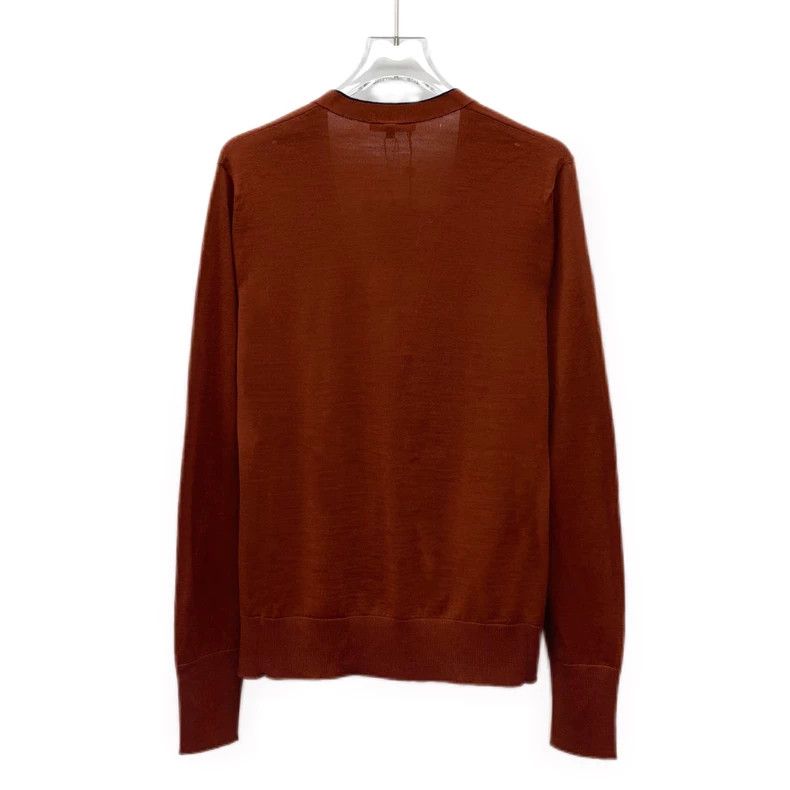 Loro Piana LORO PIANA Brown V-neck single row knit cardigan coat with Size M / US 6-8 / IT 42-44 - 2 Thumbnail