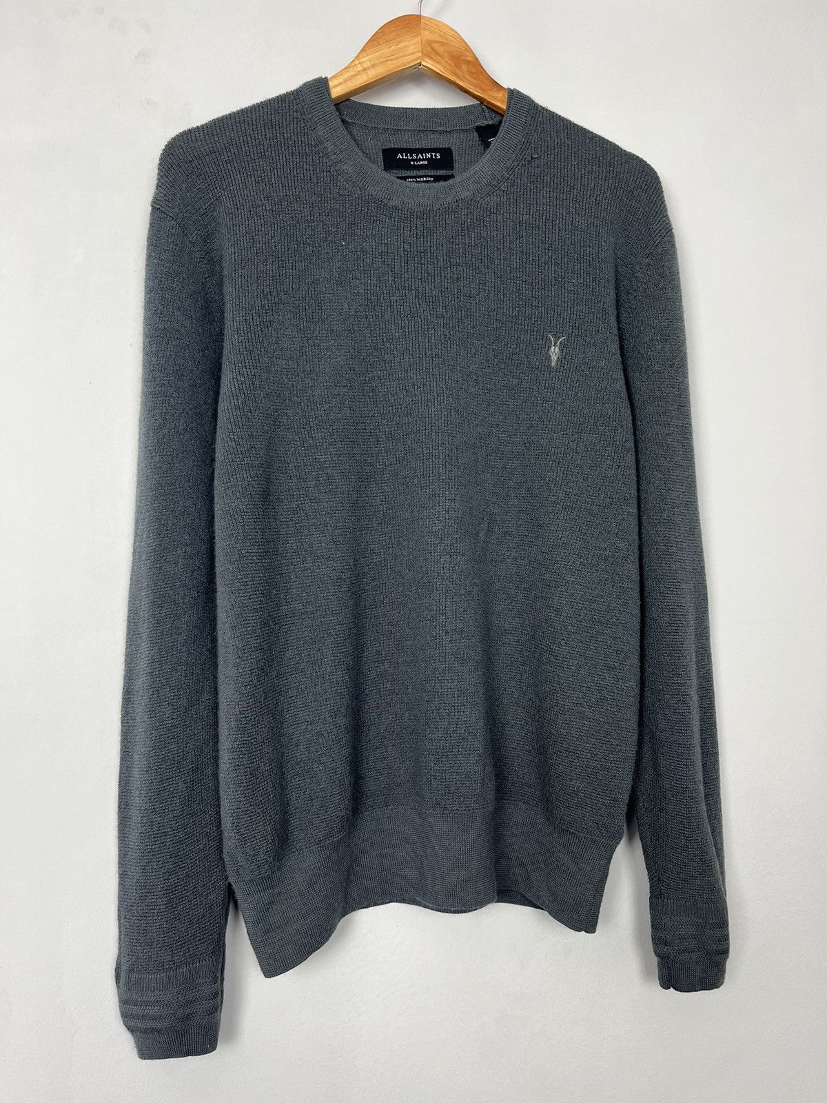 Allsaints Allsaints Ivar Merino Crew Wool Sweater Jumper Size US XL / EU 56 / 4 - 5 Thumbnail