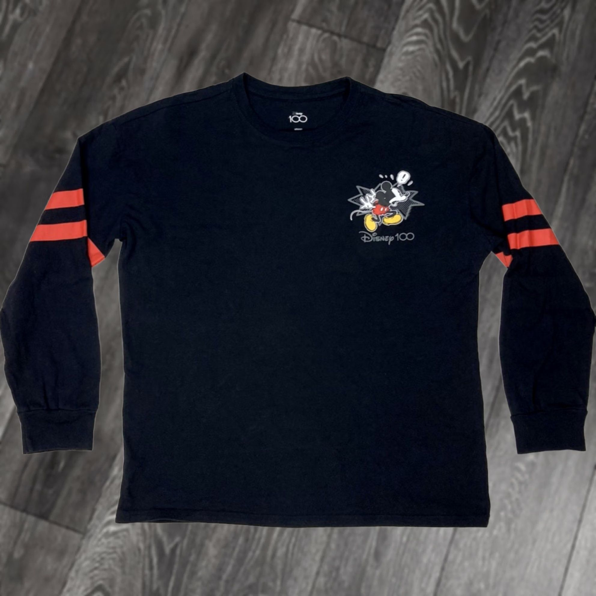 Disney DISNEY Mickey Mouse Graphic T-shirt Men L Black Long Sleeve Crew Neck Shirt Size US L / EU 52-54 / 3 - 1 Thumbnail