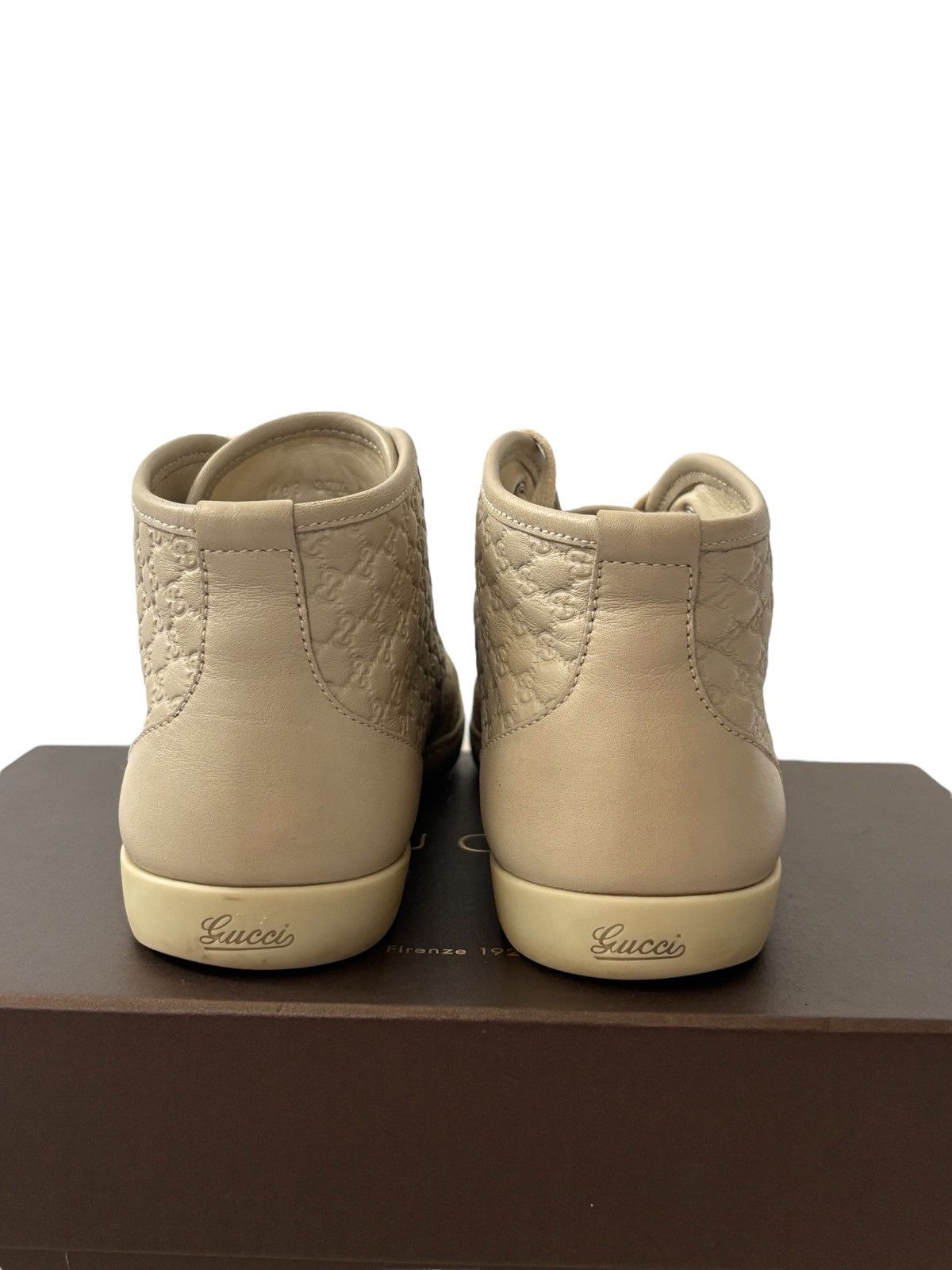 Gucci Gucci Monogram leather sneakers Size US 7.5 / IT 37.5 - 6 Thumbnail