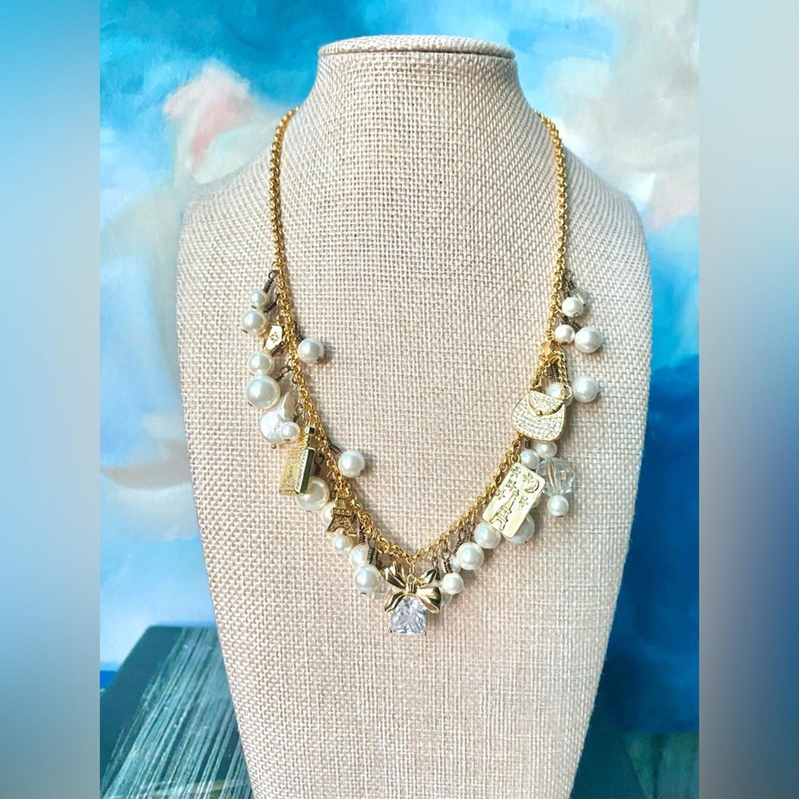 Other LilyLilyL Charming Gold Tone Charms Statement Necklace Size ONE SIZE - 1 Thumbnail