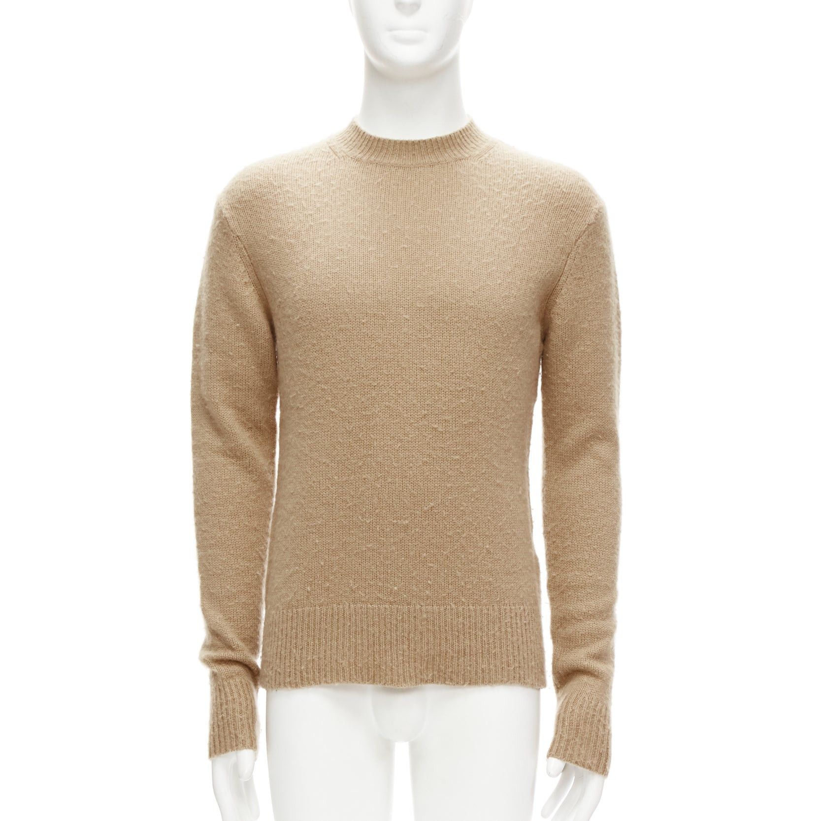 Acne Studios ACNE STUDIOS Peele beige wool cashmere brushed crew neck sweater S Size US S / EU 44-46 / 1 - 1 Thumbnail