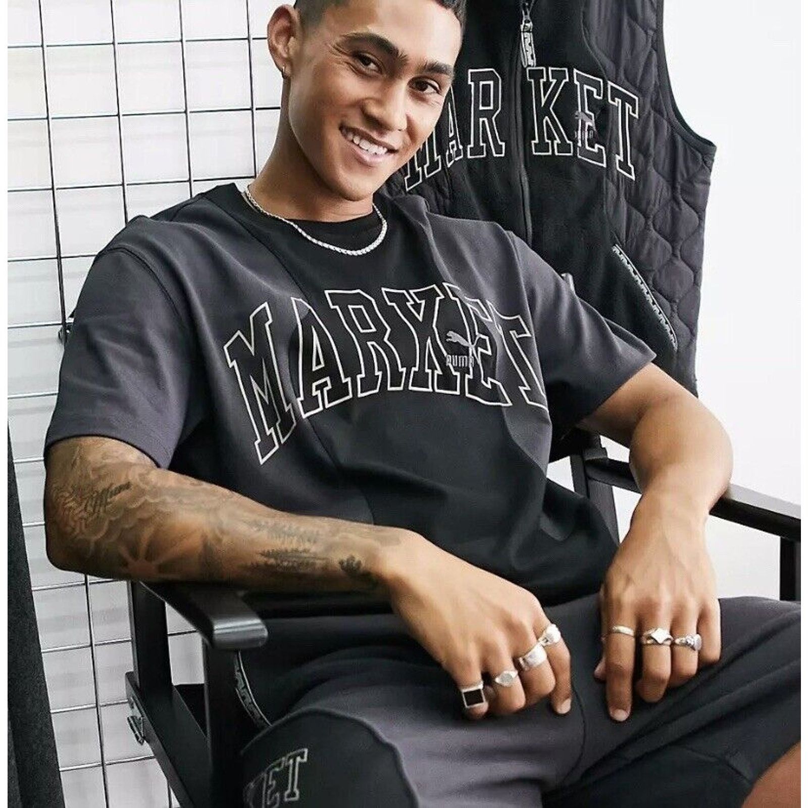 Market × Puma Puma x Market Logo Crew Tee T-Shirt Rare NWT Black $70 M LE Size US M / EU 48-50 / 2 - 2 Thumbnail