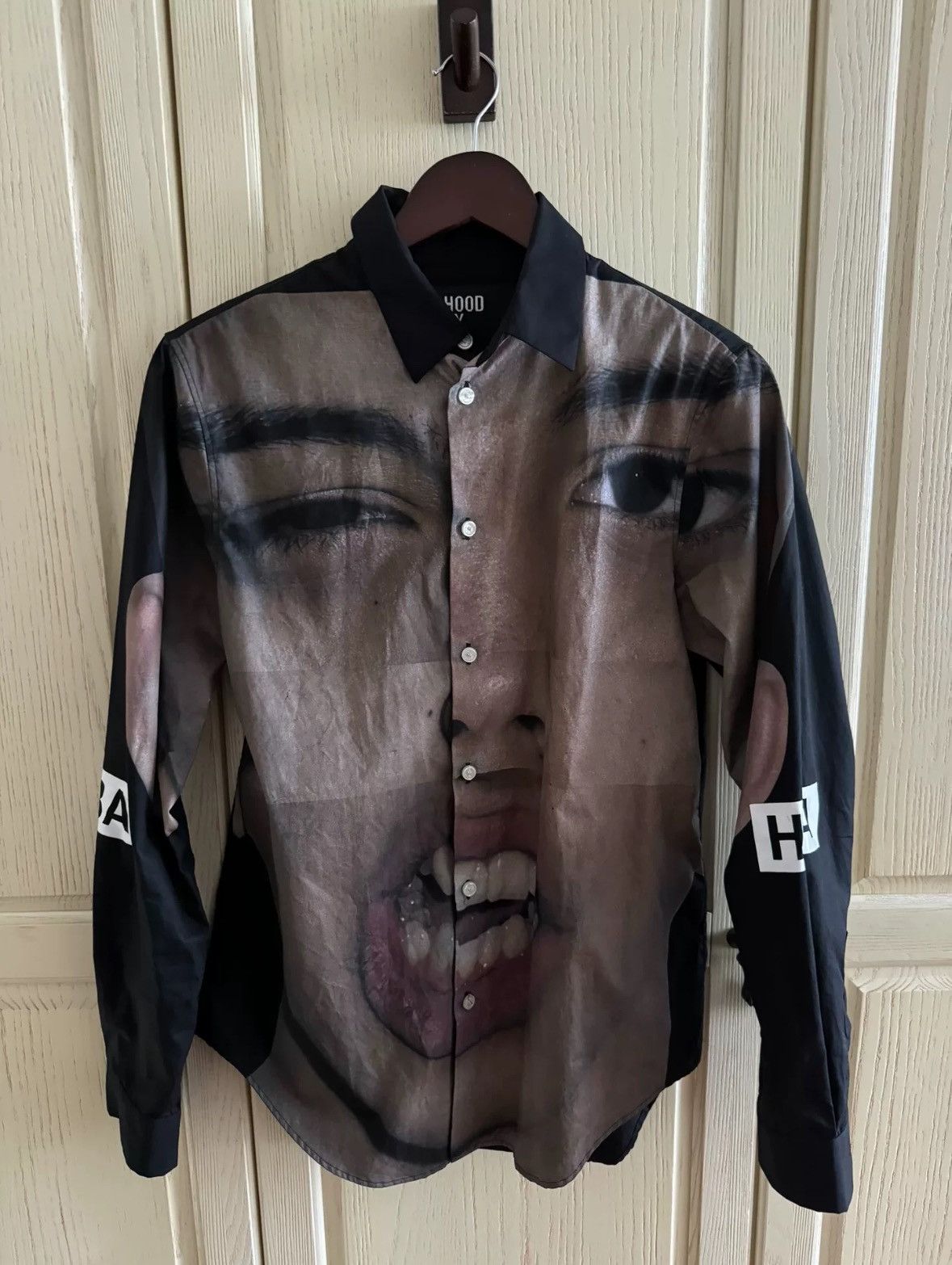 Pre-owned Hood By Air Ss15 Graphic Shirt In Black