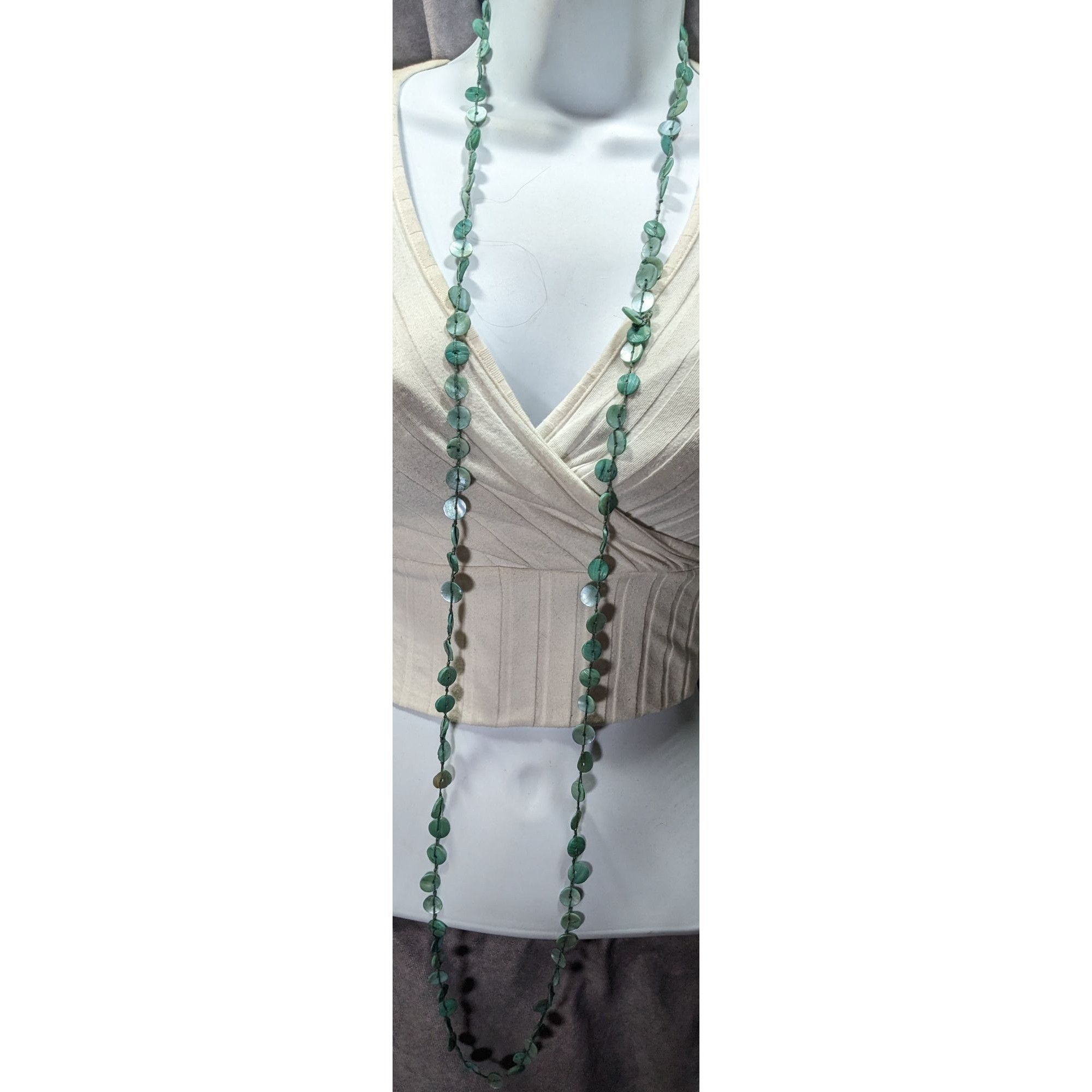 Other Beachy Mermaidcore Blue Shell Disc Beaded Necklace Size ONE SIZE - 2 Thumbnail
