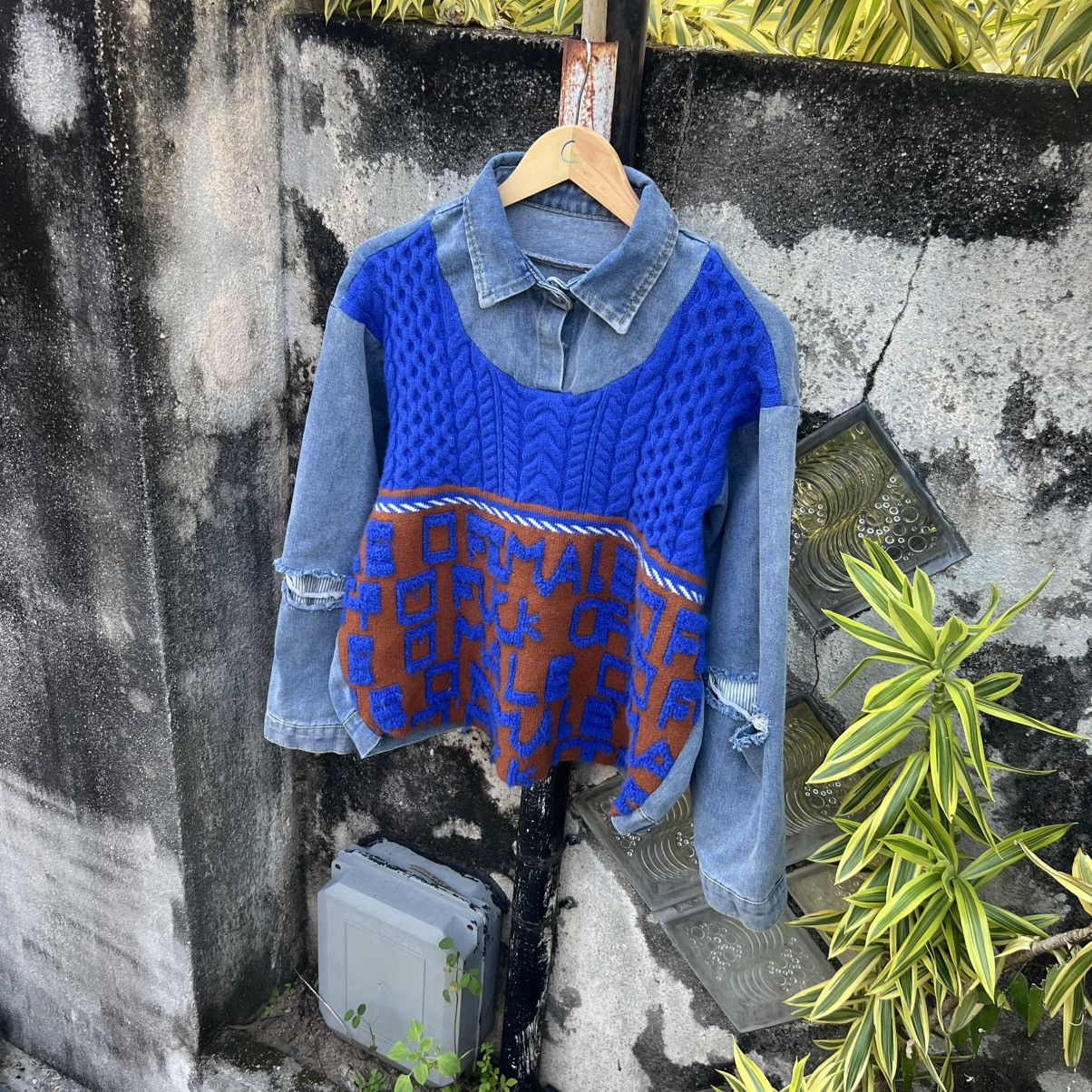 Japanese Brand “RARE” DISTRESS PATCHWORK DENIM JACKET Size US L / EU 52-54 / 3 - 2 Thumbnail