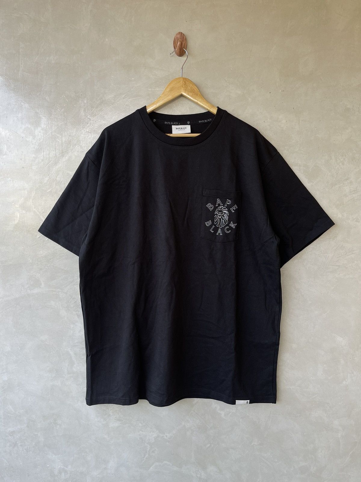 image of Bape Black Logo Pocket Tee, Men's (Size 2XL)