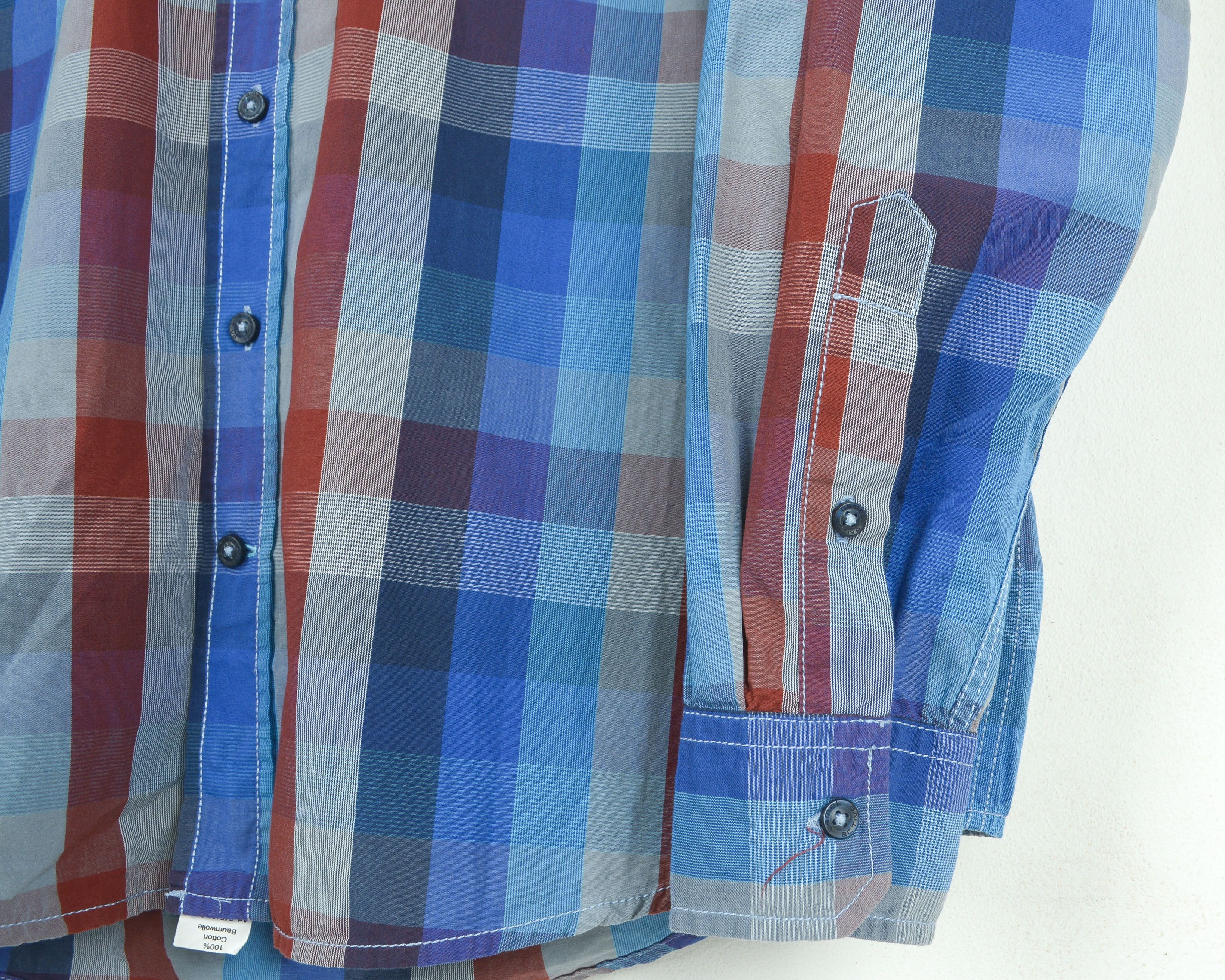 camel active Regular Fit Checked Shirt L Button Up Plaid Long Sleeved Top Size US L / EU 52-54 / 3 - 5 Thumbnail