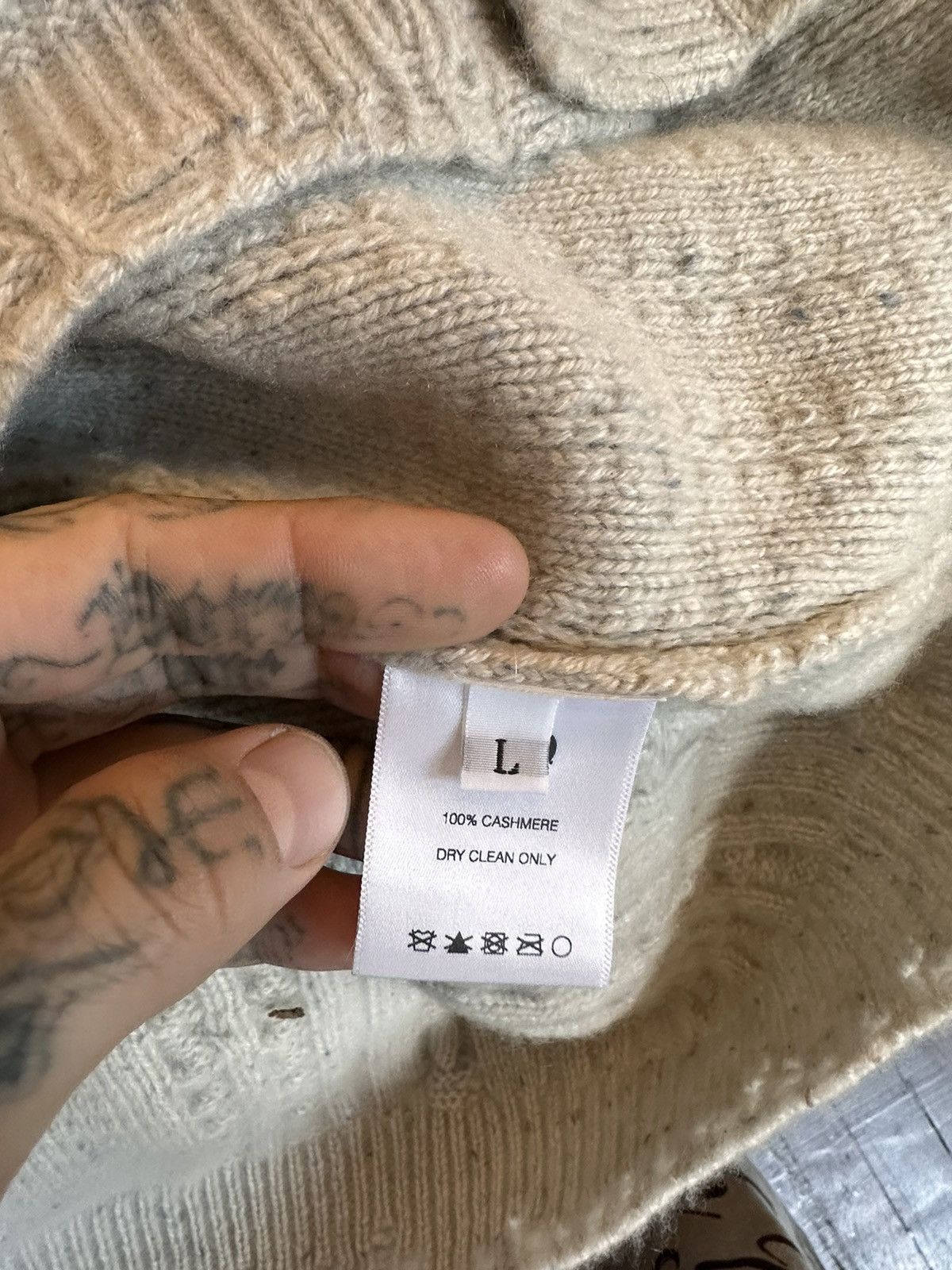 Enfants Riches Deprimes × Loro Piana ERD X LORO PIANNA CHAIN KNIT CASHMERE SWEATER JACKET Size US L / EU 52-54 / 3 - 12 Thumbnail