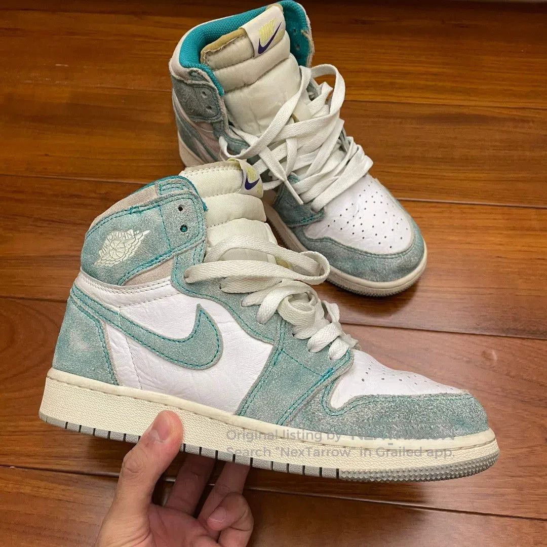 Jordan Brand Tiffany Blue Air Jordan 1 High Tops. Size US 6.5 / IT 36.5 - 1 Thumbnail