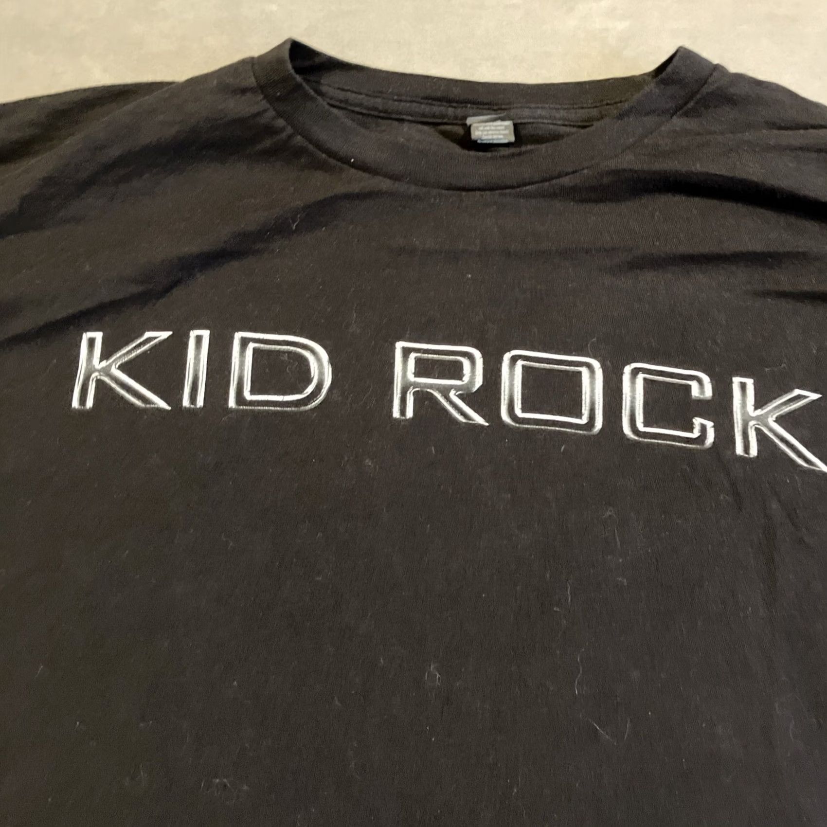 Tultex VINTAGE Kid Rock T-Shirt Rock 2XL Black Short Sleeve Crew Neck Tultex Graphic Print Concert USA Patriotic F**k Tank Zero F**ks Given Detroit Mens Size US XXL / EU 58 / 5 - 2 Thumbnail
