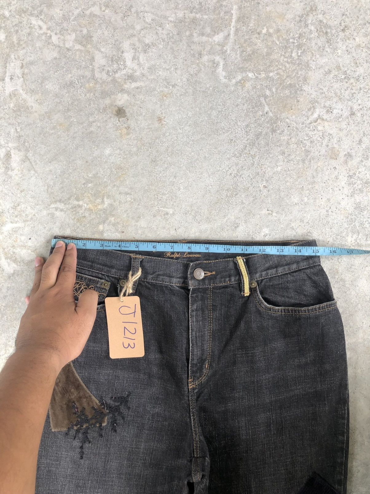 Ralph Lauren Japanese Lauren Flared Jeans Boro Patchwork Distressed Size US 30 / EU 46 - 23 Thumbnail