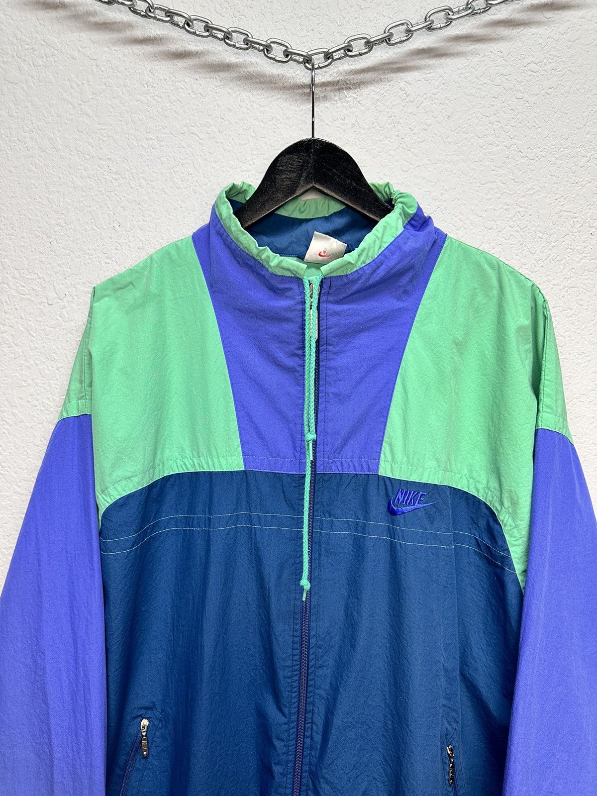 Nike Vintage 00s Nylon Nike Jacket Hoodie Rare Suits Big Swoosh Size US XL / EU 56 / 4 - 3 Thumbnail
