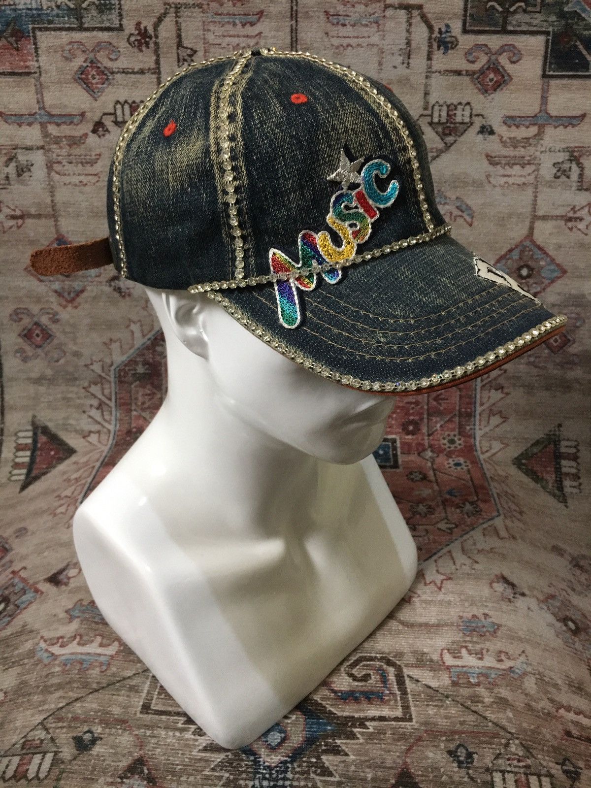 Hysteric Glamour Y2K Anita Girl Denim Hat Size ONE SIZE - 3 Thumbnail