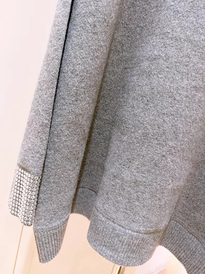 Valentino Valentino Bright diamond cuffs Grey silhouette sweater Size XS / US 0-2 / IT 36-38 - 4 Thumbnail